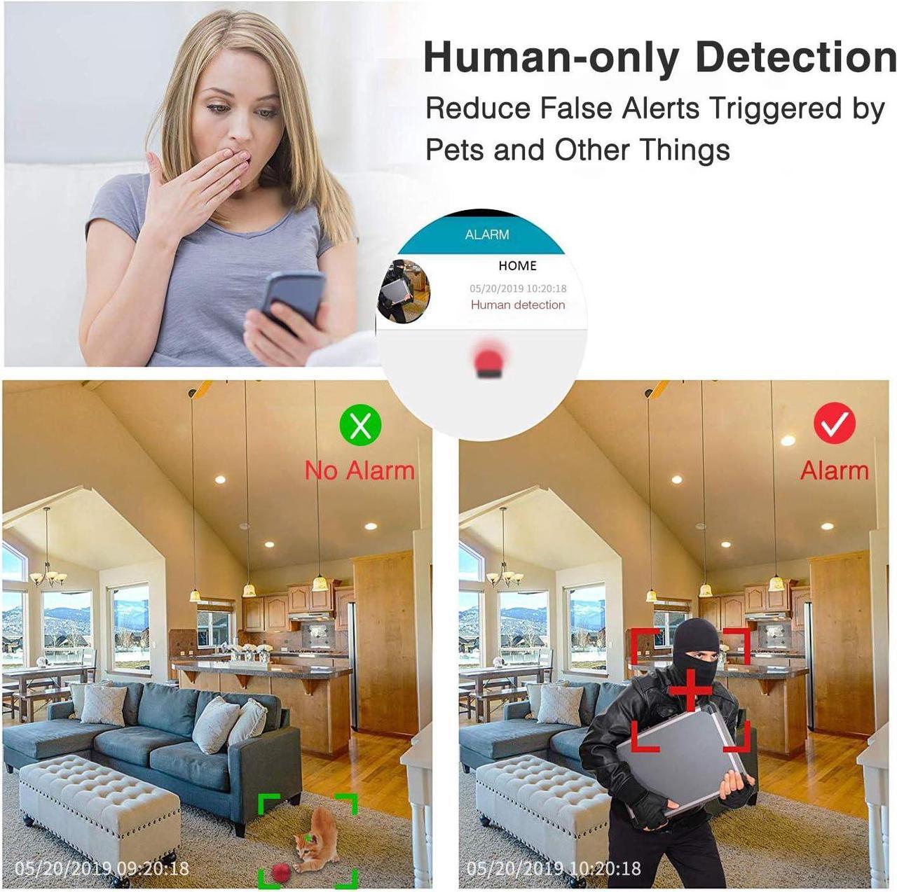 Alt view image 2 of 7 - FOSCAM Home Security Camera R4S 4MP(2K) WiFi Camera & SD4 2k 4MP Outdoor Security Camera, 5G/2.4GHz WiFi PTZ with 4X Optical Zoom