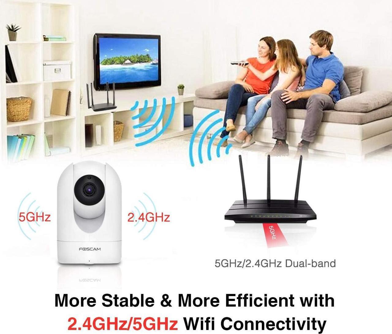 Alt view image 3 of 7 - FOSCAM Home Security Camera R4S 4MP(2K) WiFi Camera & SD4 2k 4MP Outdoor Security Camera, 5G/2.4GHz WiFi PTZ with 4X Optical Zoom