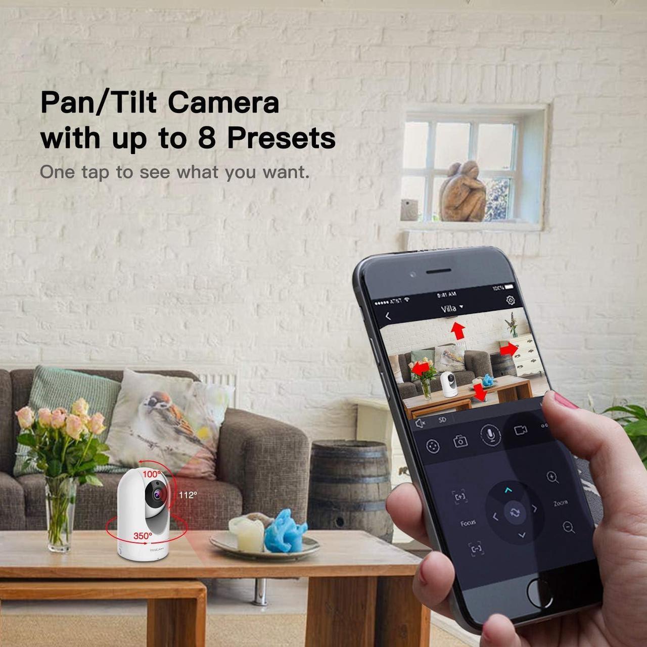 Alt view image 5 of 7 - FOSCAM Home Security Camera R4S 4MP(2K) WiFi Camera & SD4 2k 4MP Outdoor Security Camera, 5G/2.4GHz WiFi PTZ with 4X Optical Zoom