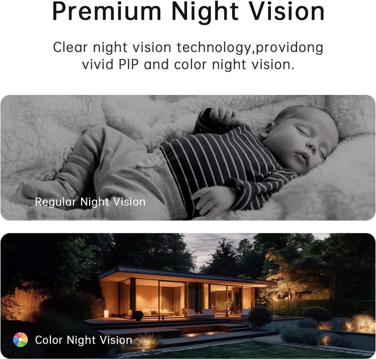 Alt view image 6 of 7 - Light Bulb Security Cameras Wireless Outdoor - 5G&2.4G WiFi Bulb Cameras for Home Security Outside Indoor, Full-Color Night Vision, Siren Alarm, 24/7 Recording Bulb Camera Work with Alexa (Black)