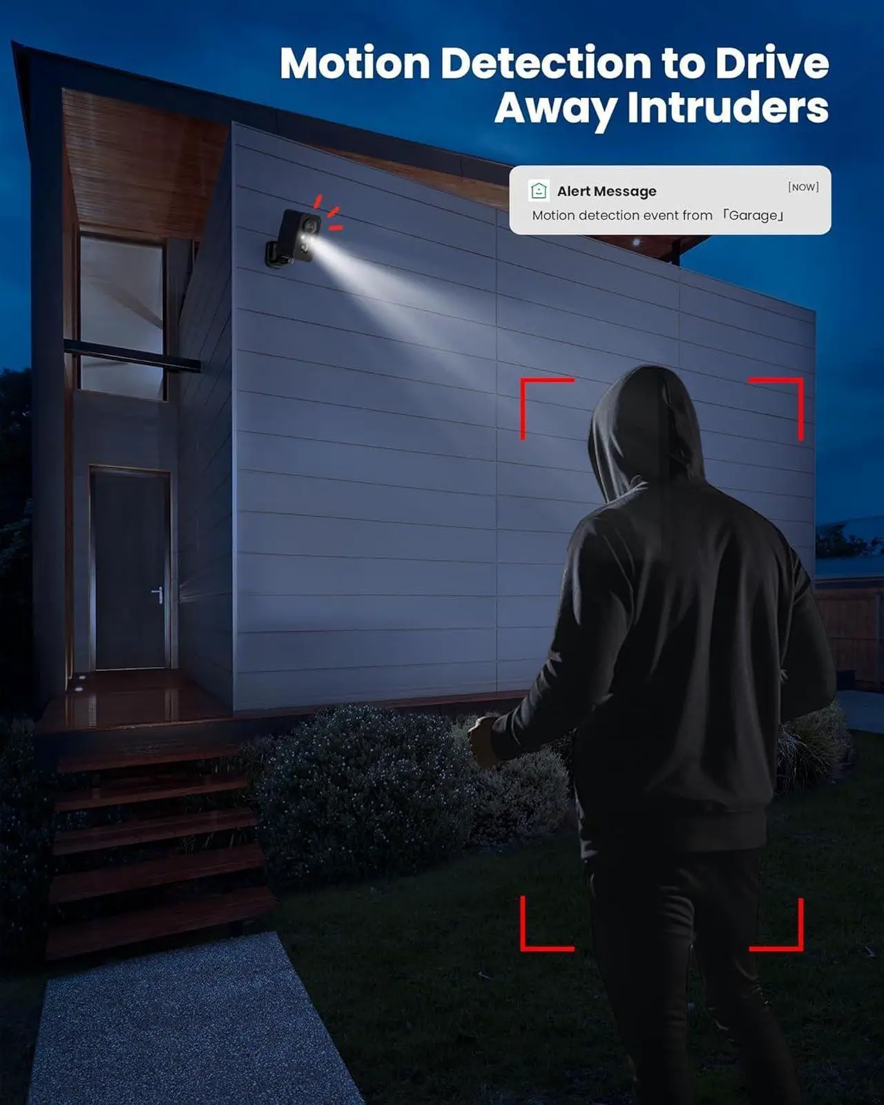 Alt view image 6 of 7 - Gadpiparty 2Packs Security Cameras Wireless Outdoor: 180° Horizontal Cameras for Home Security Battery WiFi Cameras Outside Surveillance Camera CCTV Camera System with Color Night Vision Motion Sensor