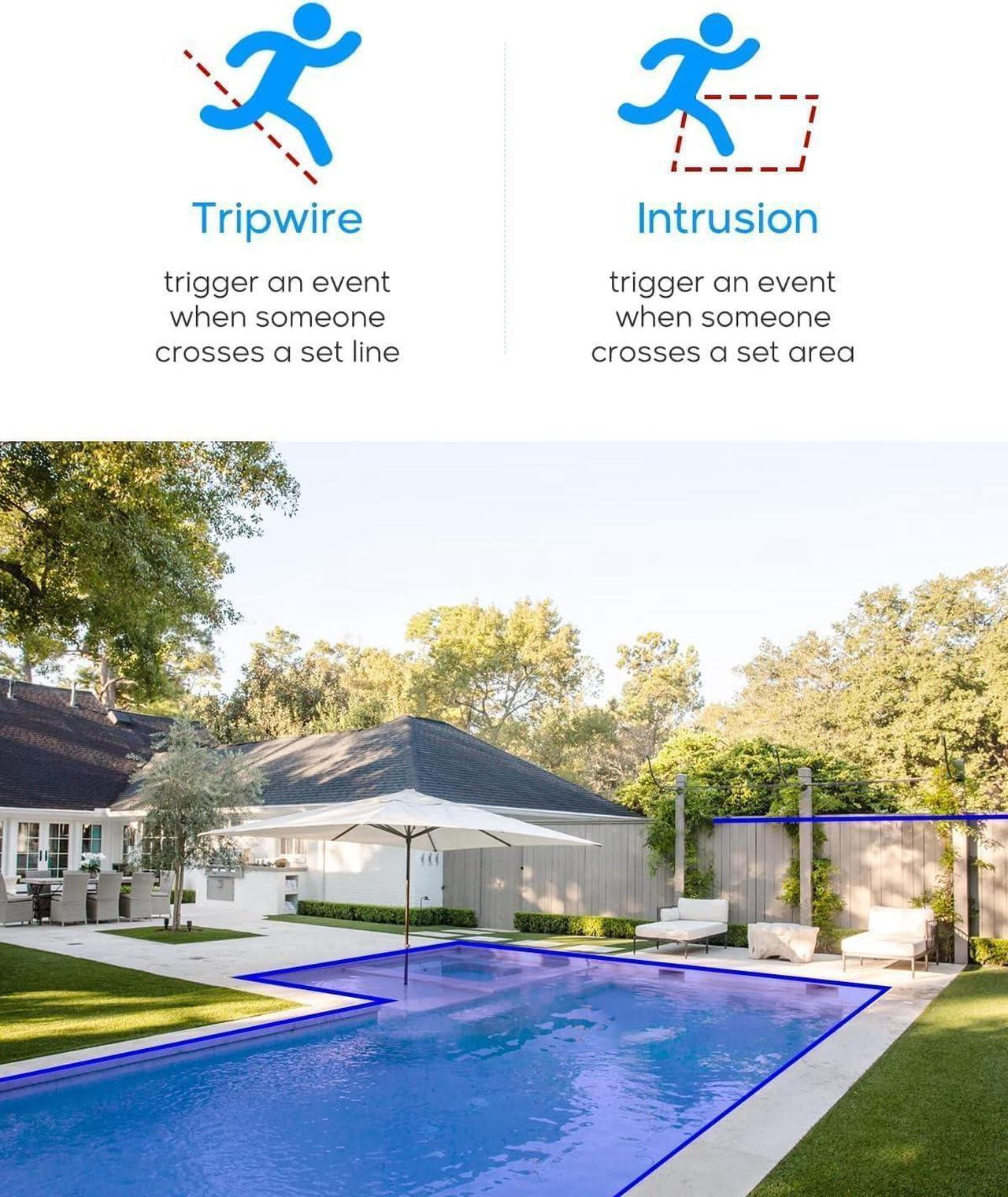 Alt view image 4 of 7 - 8MP IP Camera, DMSS/SmartPSS Lite, 4K PoE Turret Outdoor Starlight Camera with Mic, Human/Vehicle Detection, IVS, Intrusion Tripwire Alarm, 2.8mm 125°Wide Angle, Metal IP67, H265+, 256GB