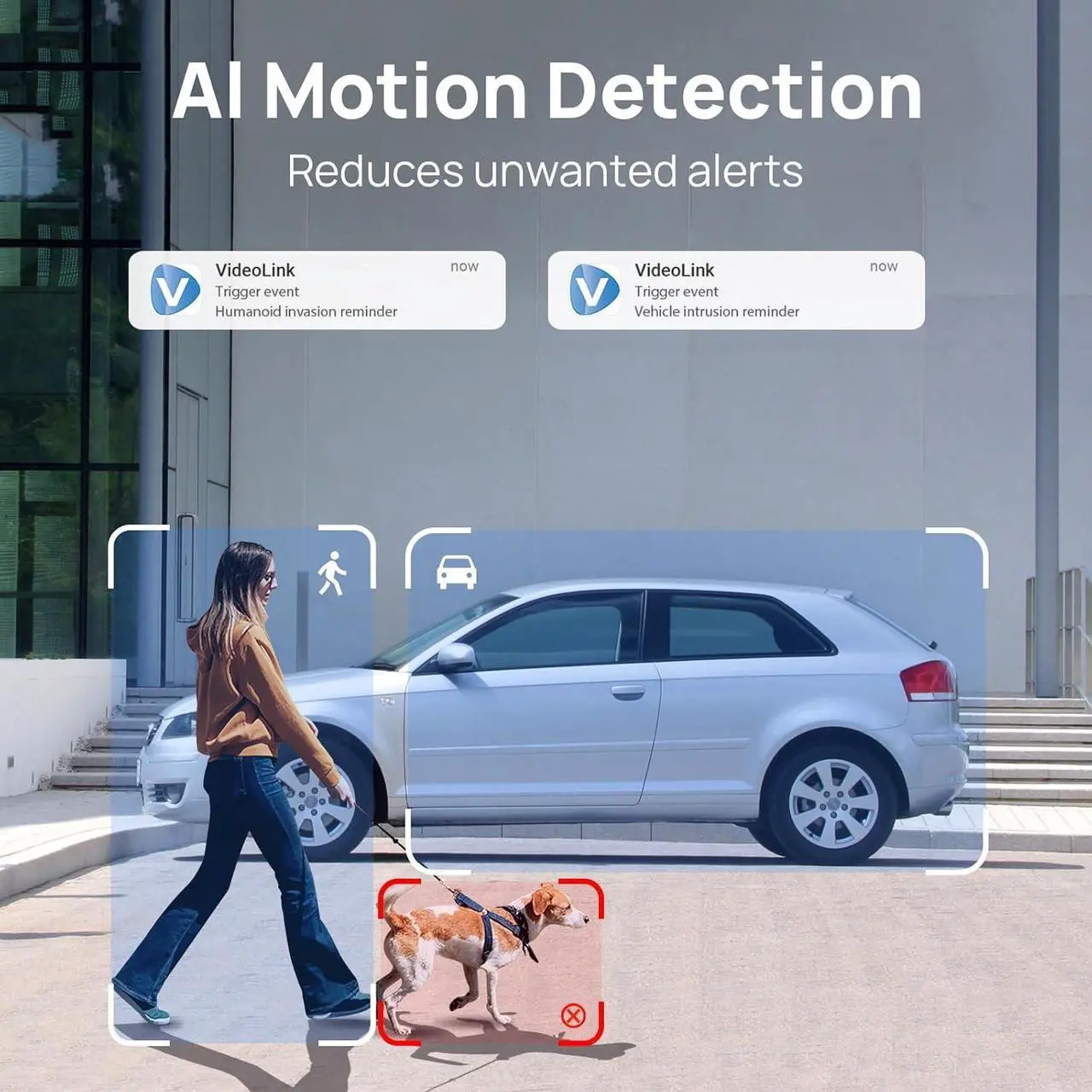 Alt view image 4 of 7 - 4MP PoE IP Camera Outdoor,4MP Security Network Camera with Microphone,2.8mm Lens,Smart Human and Vehicle Detection,98ft IR Night Vision,H.265+,IP67,Compatible with Hik-Vision