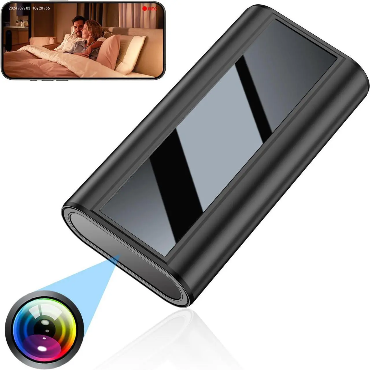 Main image of 1080P 5200mAh Portable Power Bank Hidden Camera,Mini Security Nanny Spy Camera for Home Office and Outdoor Micro Light Ultra Clear Night Vision Motion Detection,No Audio