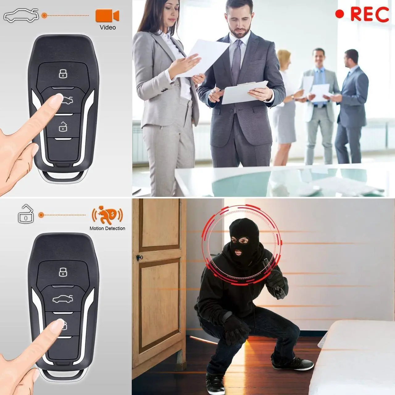 Alt view image 2 of 4 - Hidden camera, surveillance camera, 1080P WiFi mini camera, real-time viewing, cloud and SD storage, clear night vision, intelligent motion detection, secure wireless camera (Supports 256G SD cards).