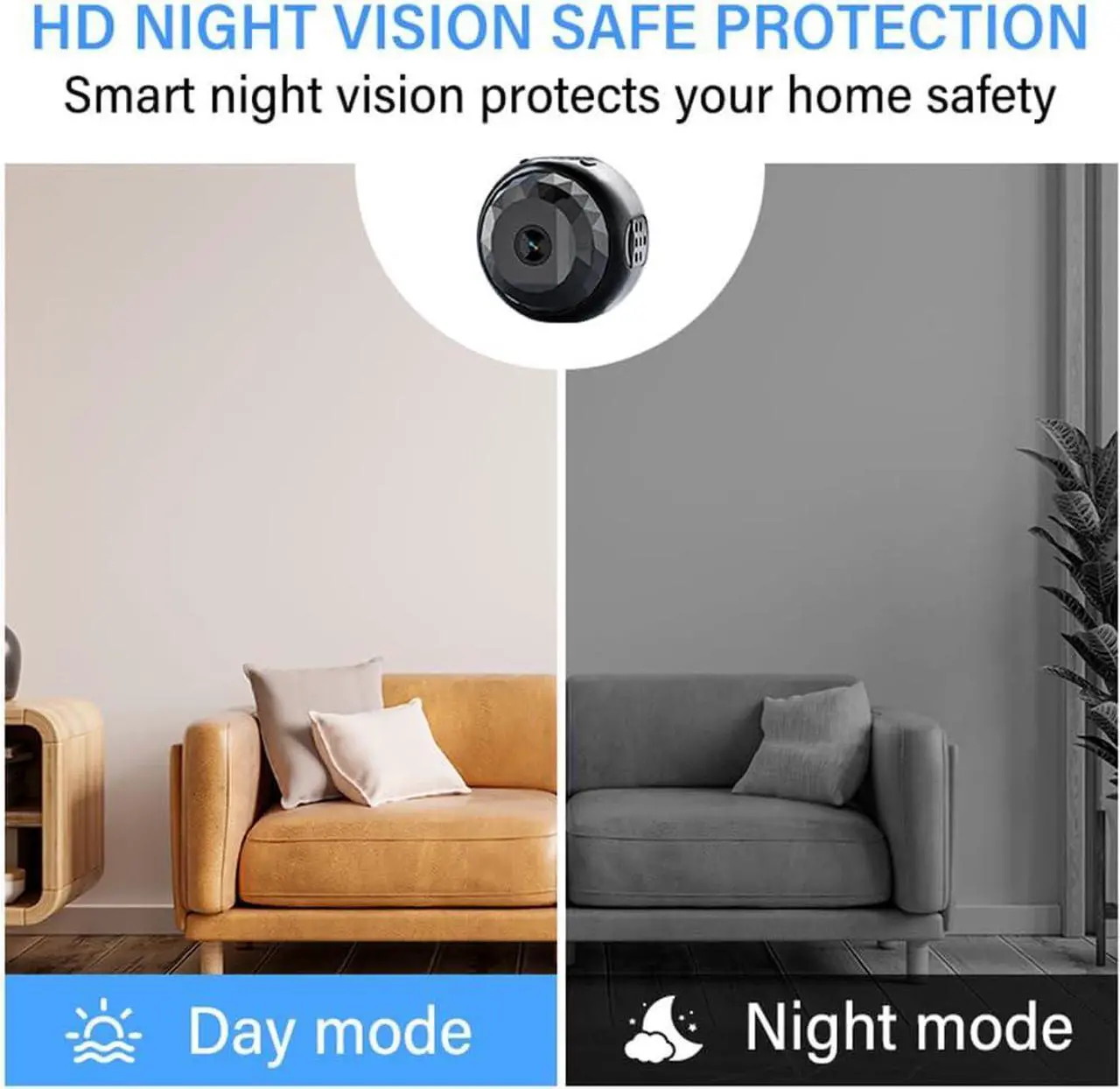 Alt view image 4 of 7 - Mini Camera,Hidden Camera,Mini Guard Magnetic Security Camera,Upgraded Mini 1080p Hd Wireless Magnetic Security Camera (2PCS)