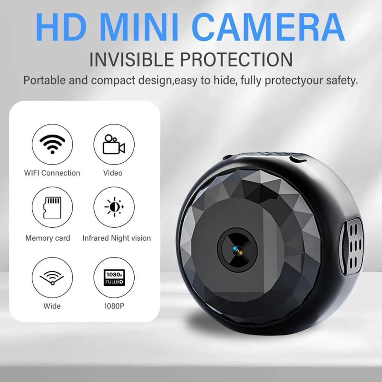 Alt view image 6 of 7 - Mini Camera,Hidden Camera,Mini Guard Magnetic Security Camera,Upgraded Mini 1080p Hd Wireless Magnetic Security Camera (2PCS)