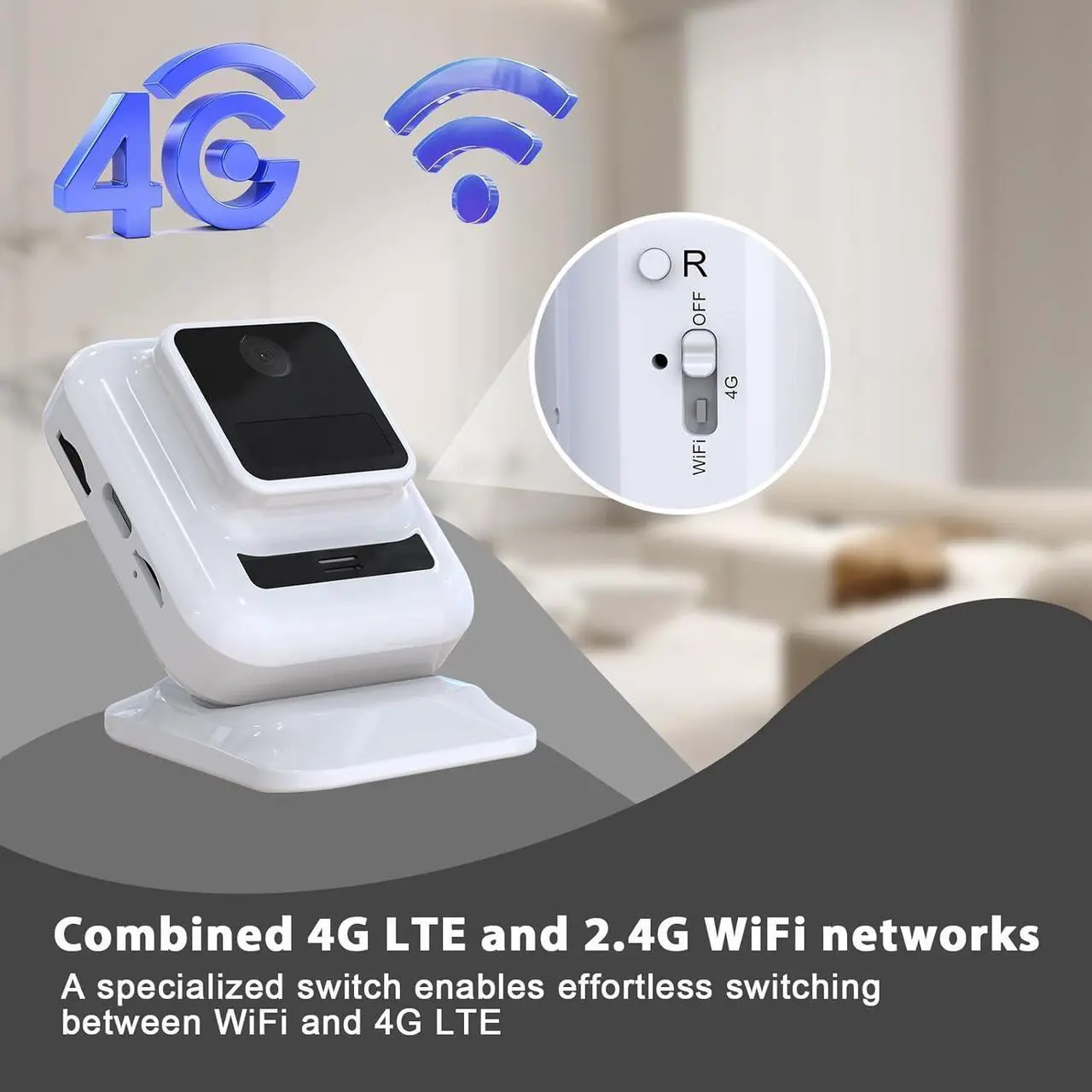 Alt view image 3 of 7 - Cellular Security Camera 4K,Mini WiFi Camera Wireless,2.4G WiFi/4G LTE,Cameras for Home Security Indoor,Mini Security Camera with Magnetic Base,SIM Card,Motion Detect,150 Miniutes Battery,Night Vision