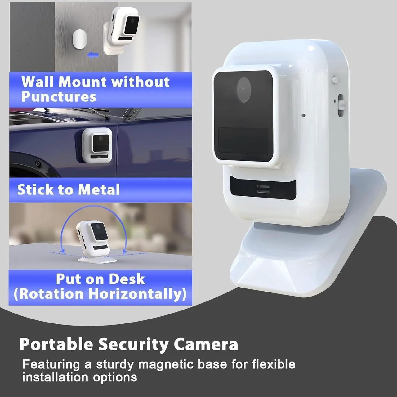 Alt view image 4 of 7 - Cellular Security Camera 4K,Mini WiFi Camera Wireless,2.4G WiFi/4G LTE,Cameras for Home Security Indoor,Mini Security Camera with Magnetic Base,SIM Card,Motion Detect,150 Miniutes Battery,Night Vision