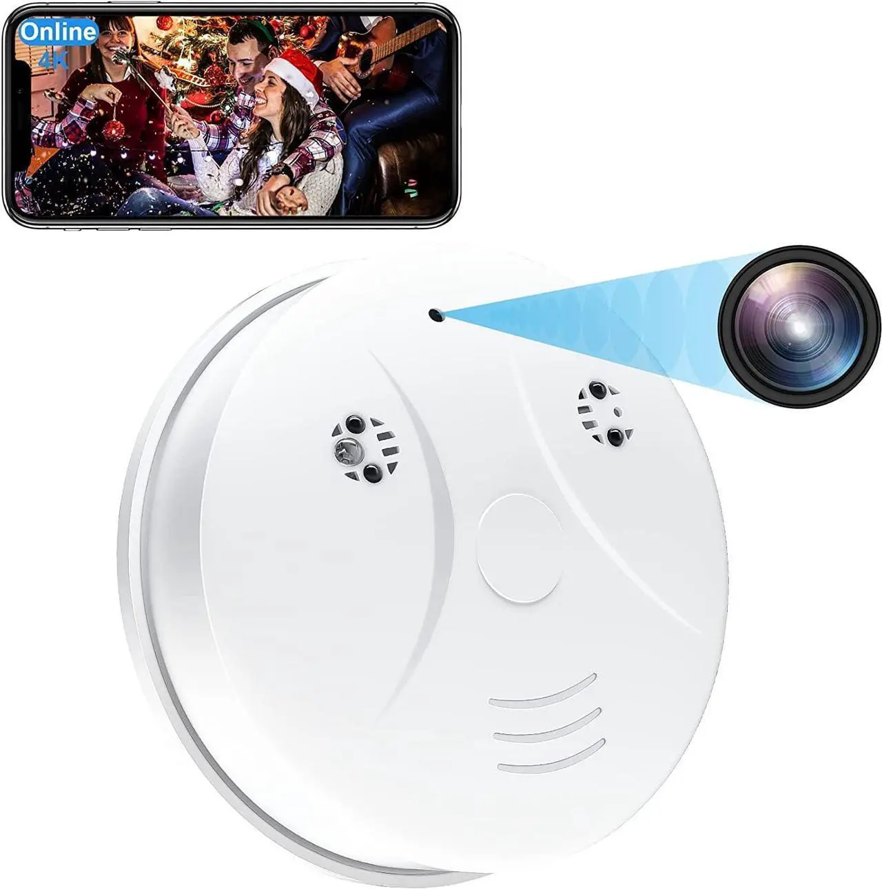 Main image of Smoke Detector Camera WiFi HD 1080P Wireless Small Nanny Cam for Home Surveillance Security Cameras Indoor/Outdoor Wireless