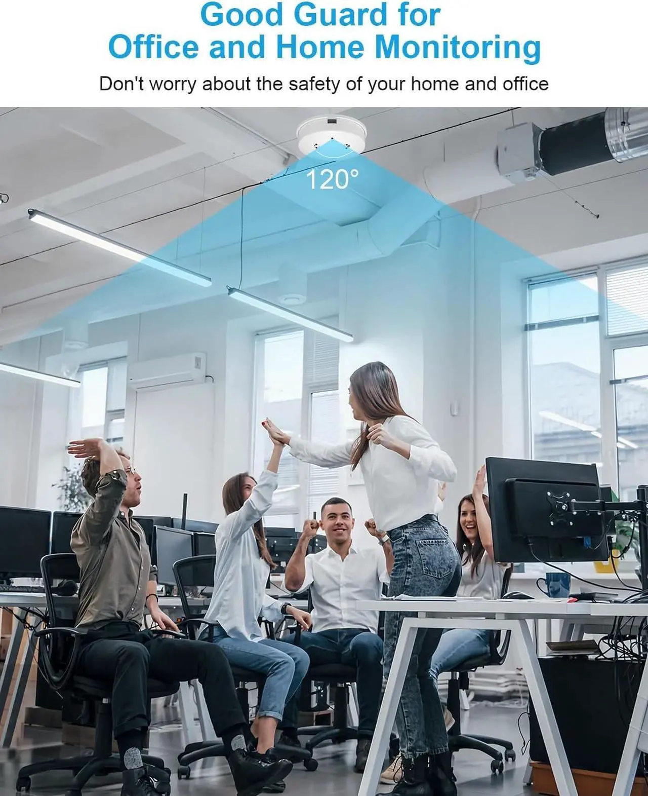 Alt view image 4 of 7 - Smoke Detector Camera WiFi HD 1080P Wireless Small Nanny Cam for Home Surveillance Security Cameras Indoor/Outdoor Wireless
