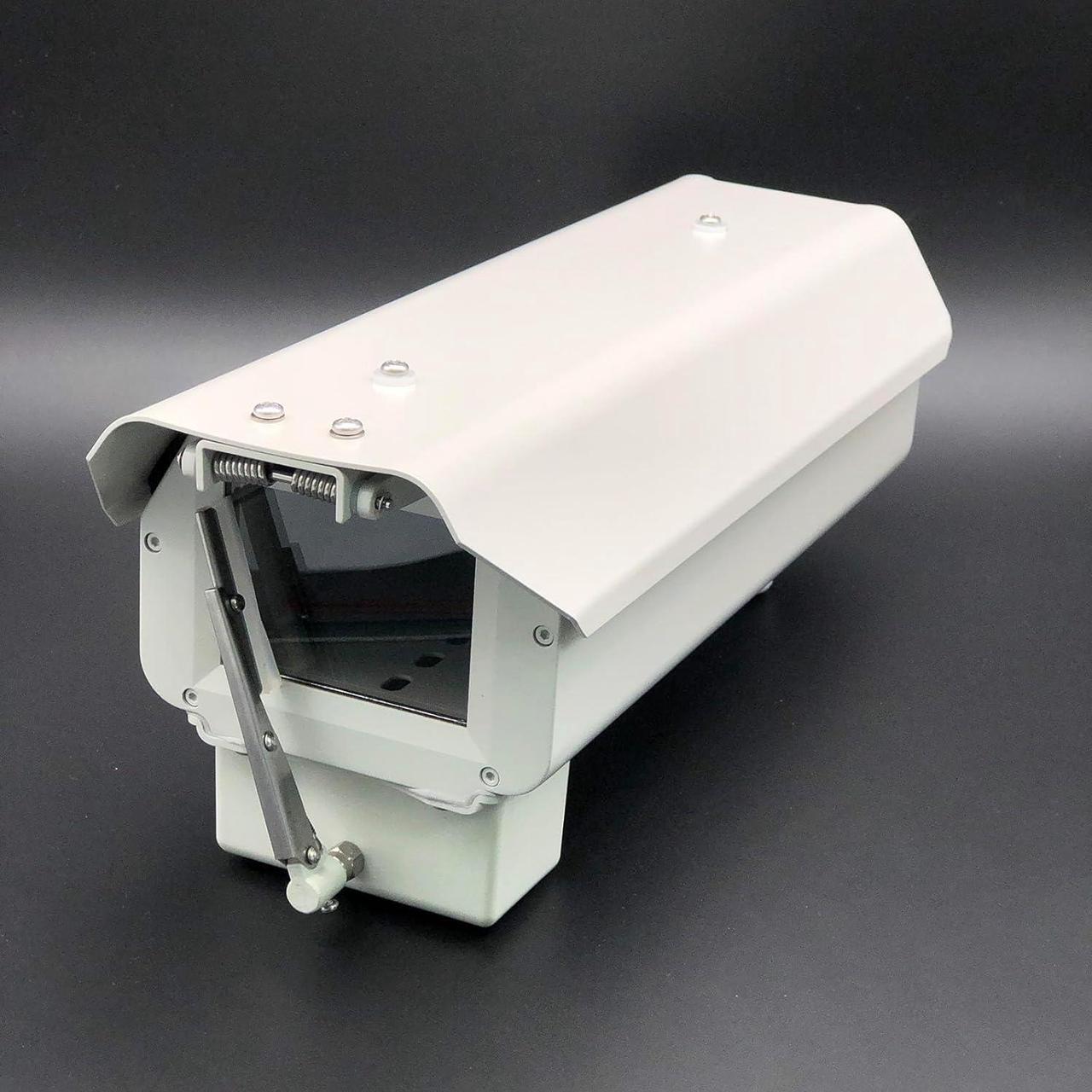 Main image of 15inches Big CCTV Camera Housing Outdoor Aluminum Alloy Rainproof Protective Enclosure (15'' Box+Double Sunshade+ 24V DC Wiper)