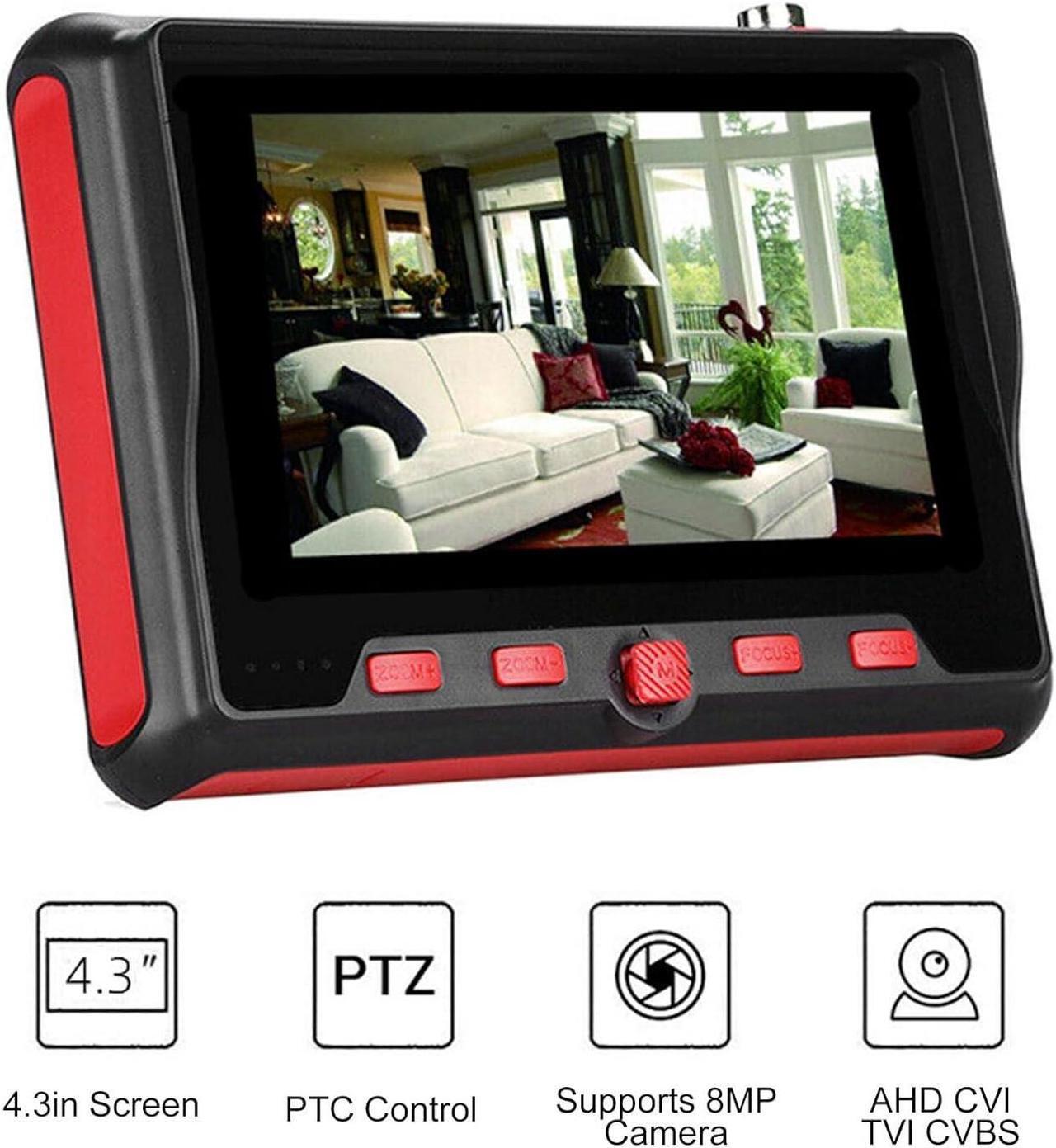 Alt view image 2 of 7 - CCTV Test Monitor, 4.3in Display AHD TVI CVI UTP Cable Tester 8MP Security IP Camera Tester Multifunctional CCTV Tester Home Industrial Network Cable Tester for Maintenance Repair (US Plug)