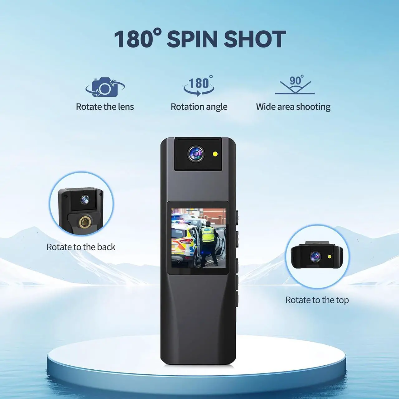 Alt view image 3 of 7 - Mini Body Worn Camera 2K/1440P HD, 64GB Small Body Camera 7H Recording, Premium Portable Body Cam with Night Vision & Motion Detection Wearable for Office Home Security Guard Pet Record