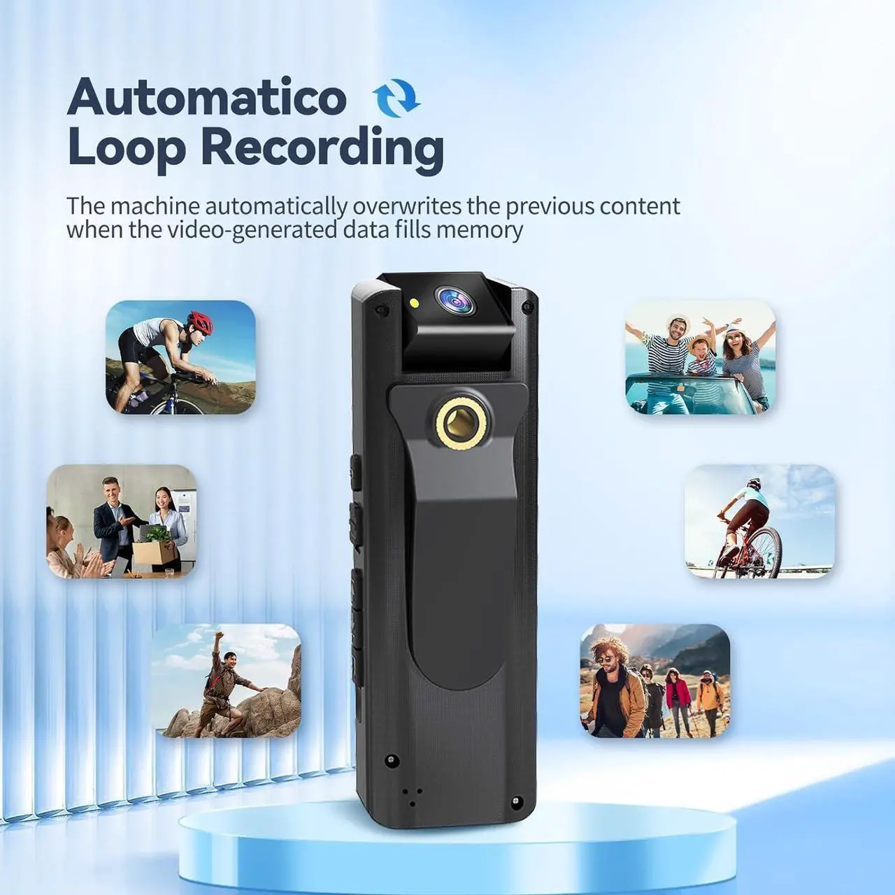 Alt view image 7 of 7 - Mini Body Worn Camera 2K/1440P HD, 64GB Small Body Camera 7H Recording, Premium Portable Body Cam with Night Vision & Motion Detection Wearable for Office Home Security Guard Pet Record