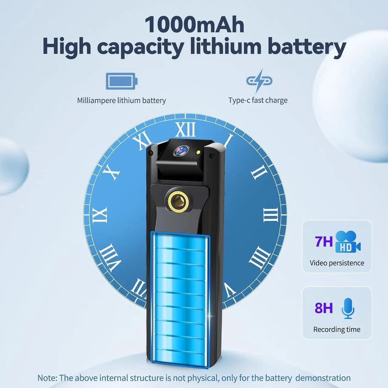 Alt view image 5 of 7 - Mini Body Worn Camera 2K/1440P HD, 64GB Small Body Camera 7H Recording, Premium Portable Body Cam with Night Vision & Motion Detection Wearable for Office Home Security Guard Pet Record