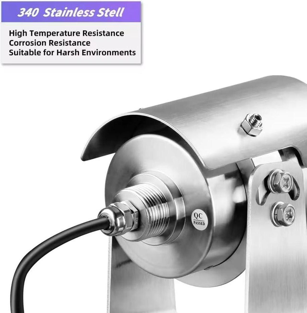 Alt view image 2 of 6 - HJT 5MP POE Explosion Proof Camera, 304 Stainless Steel, Outdoor UltraHD Security Camera, 3.6mm Lens, 85° View Angle, 98ft IR Night Vision, IP66 Weatherproof