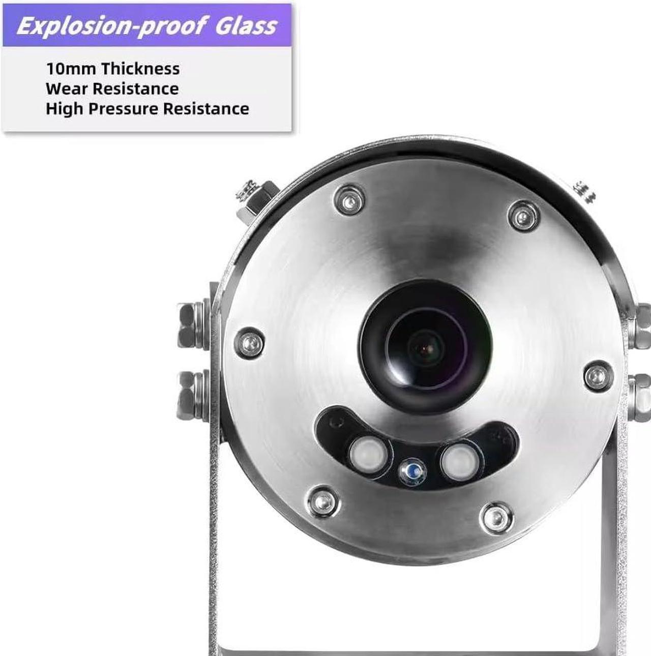 Alt view image 3 of 6 - HJT 5MP POE Explosion Proof Camera, 304 Stainless Steel, Outdoor UltraHD Security Camera, 3.6mm Lens, 85° View Angle, 98ft IR Night Vision, IP66 Weatherproof