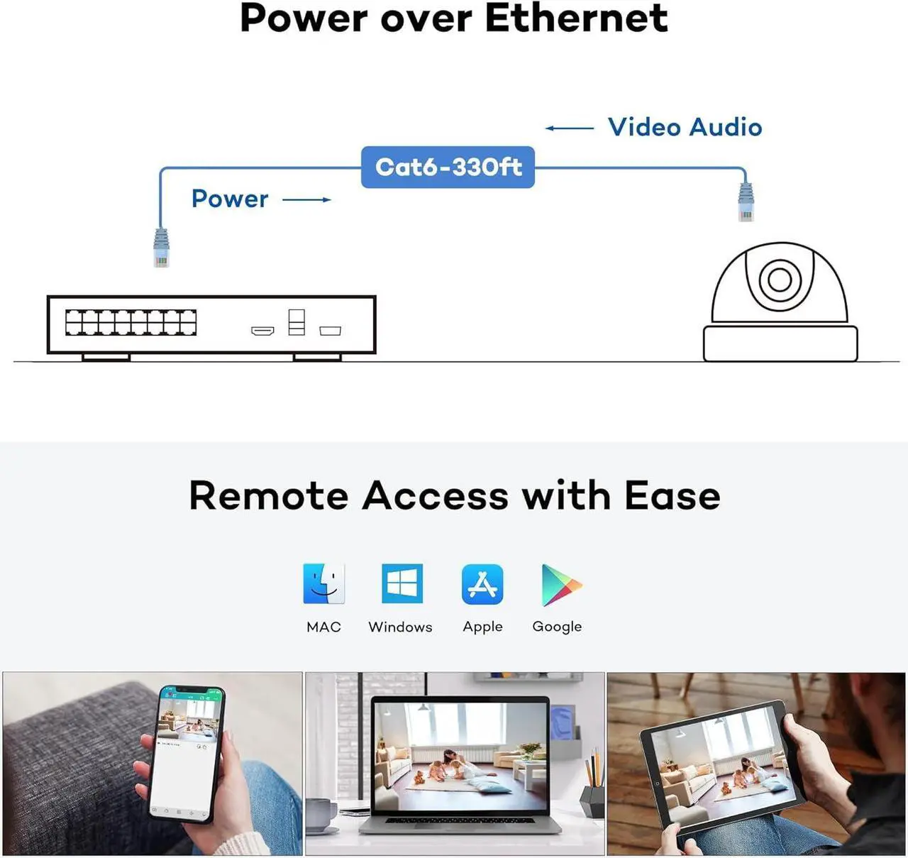 Alt view image 3 of 7 - ONWOTE 16 Channel 4K PoE NVR IP Security Video Audio Recorder, 16CH 8MP Input Commercial NVR, 2 HDD Ports Support 20TB, Only Work with ONWOTE Face Recognition Security Cameras