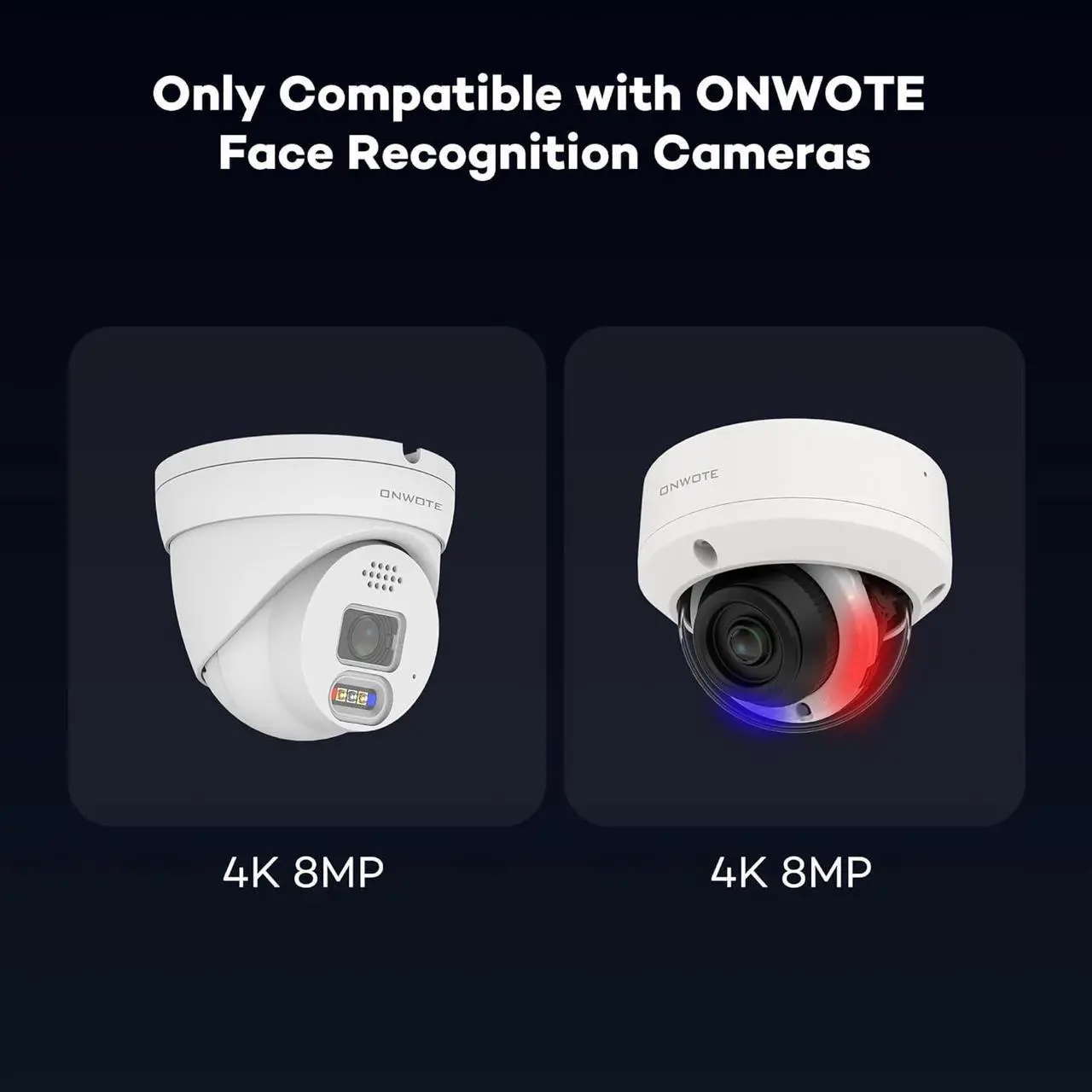 Alt view image 4 of 7 - ONWOTE 16 Channel 4K PoE NVR IP Security Video Audio Recorder, 16CH 8MP Input Commercial NVR, 2 HDD Ports Support 20TB, Only Work with ONWOTE Face Recognition Security Cameras