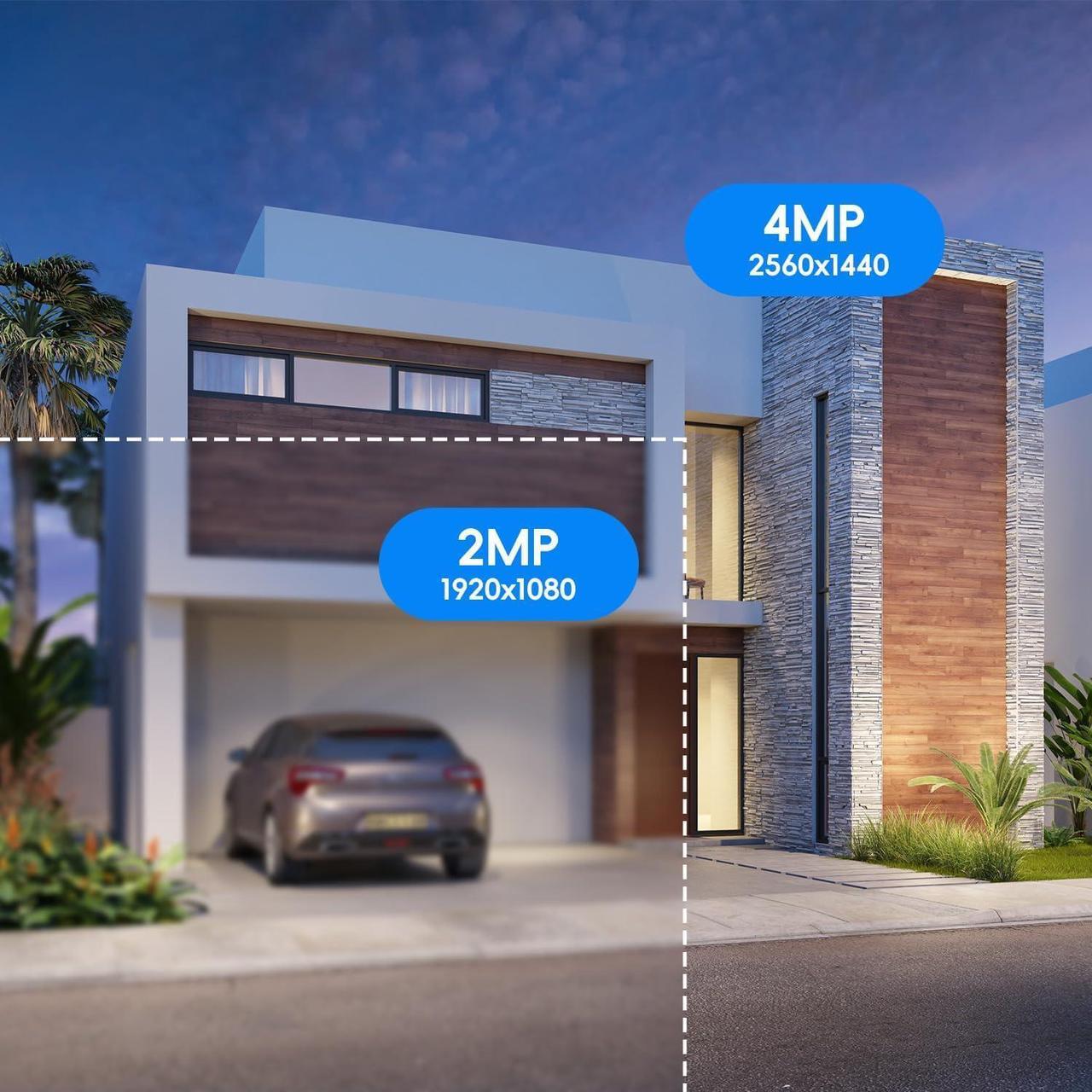 Alt view image 7 of 7 - MMQ 2.5K Wireless Solar Security Camera System, 10CH 4MP HD Solar Camera, 6Pcs PTZ Solar Camera Outdoor WiFi, Home Surveillance Cameras Worked with Alexa, PIR Detection, Two Way Talk, 128GB Storage