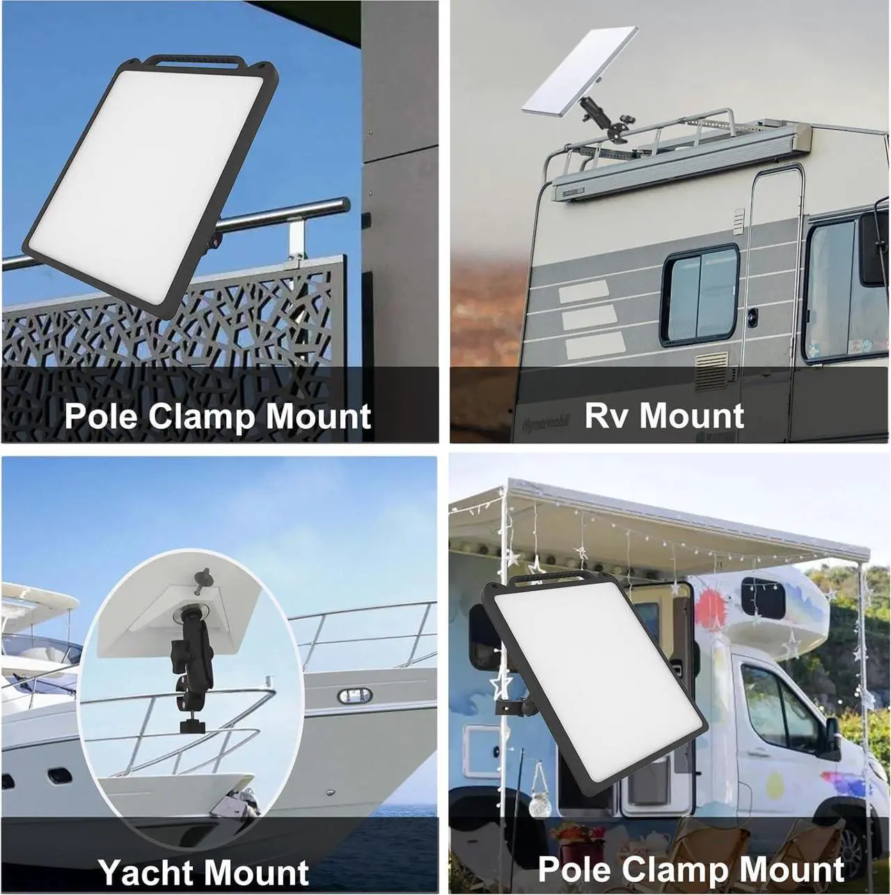 Alt view image 7 of 7 - Starlink Mini Pole Clamp Mount, Universally Adjustable Angle Clamp Clamp Mount for Starlink Mini, Soft Silicone Case Protect and Portable for Starlink Mini, Starlink Mini Carry Travel Handle Case, Sta