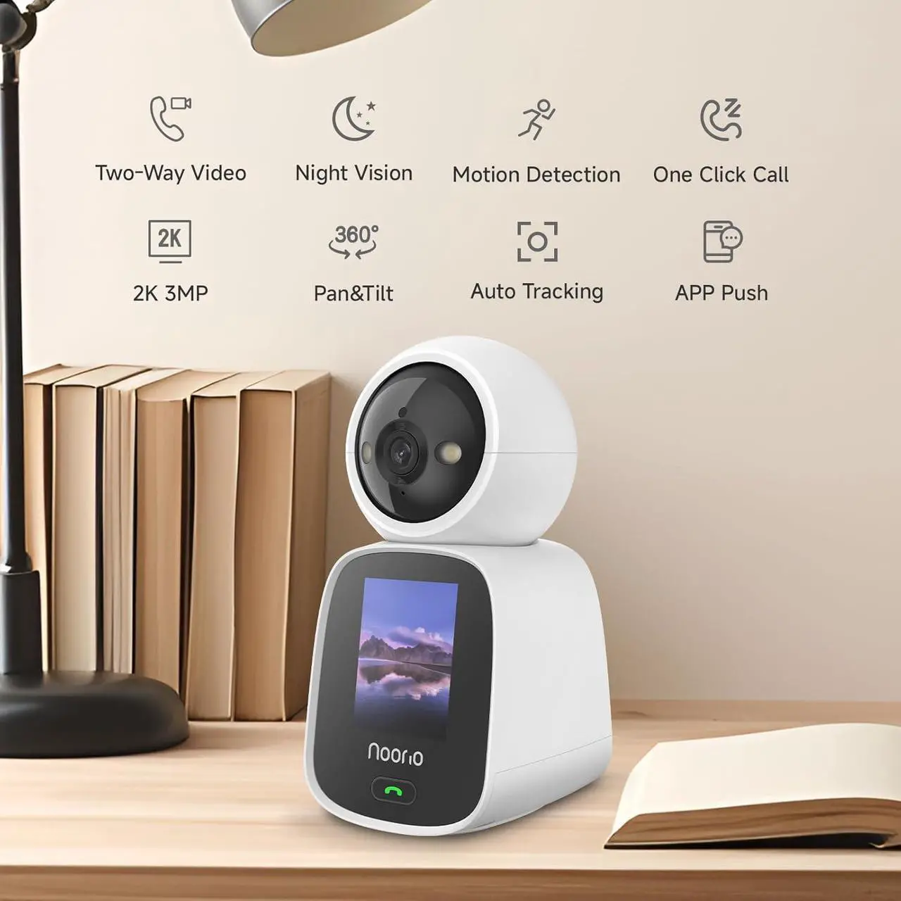 Alt view image 6 of 7 - Noorio B200 Wireless Outdoor Security Camera & CL200 2-Way Video Calling Indoor Camera