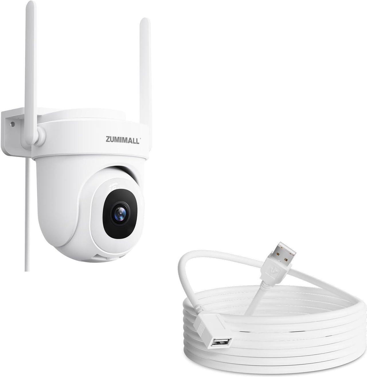 Main image of ZUMIMALL 5G Security Cameras Outdoor with 10FT USB Extension Cable, 24/7 Wired Cameras for Home Security, 5MP WiFi Outdoor Security Camera with 360°PTZ, Auto Tracking, Motion&Noise Alert, Works with A