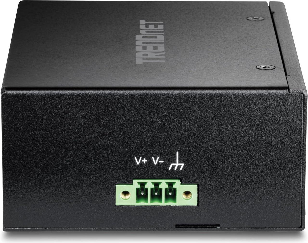 Alt view image 7 of 7 - TRENDnet 8-Port Industrial Gigabit DIN-Rail Mini Switch, TI-GLC80, 8 x Gigabit Ports, Extreme Temperature IP30 Rated, 16Gbps Switch Capacity, Black