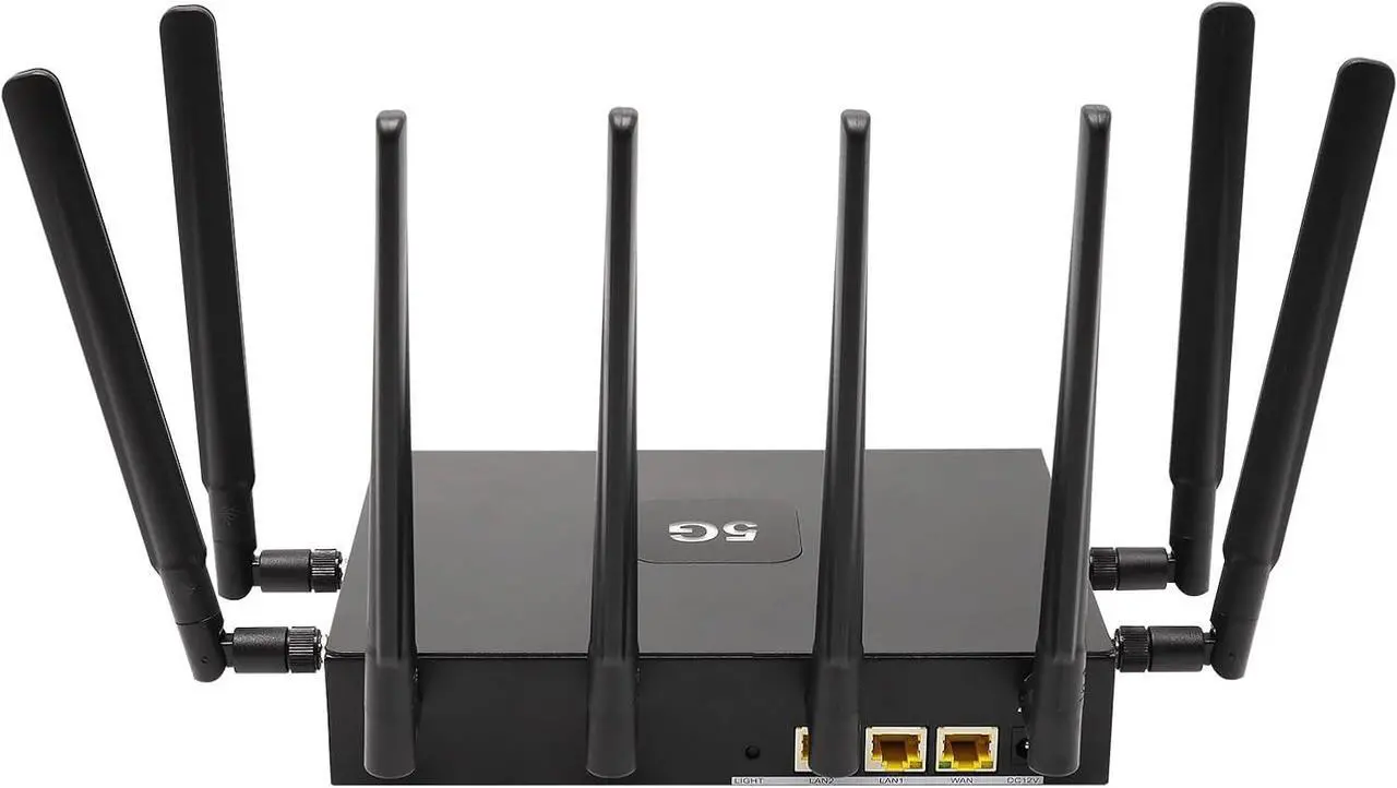 Alt view image 3 of 6 - UOTEK 5G SIM Card Router CPE, WiFi 6 Router 5G Modem Dual Band NSA SA with SIM Card Slot for Smarthome Office Indoor High Speeed Wireless Router