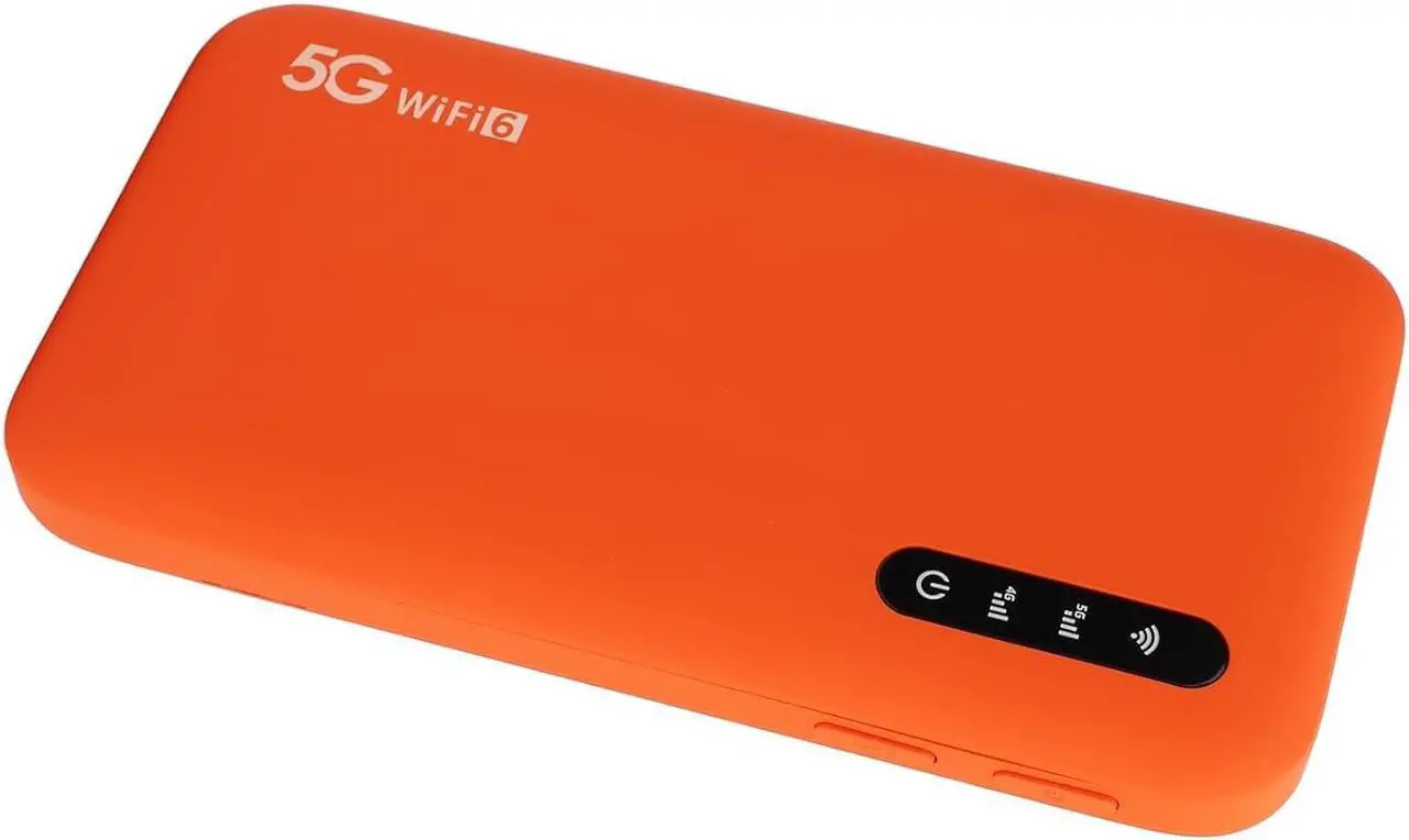 Alt view image 6 of 7 - 5G Mobile Wi Fi Hotspot, 2.77Gbps High Speed, Double Band Wi Fi6, Support 16 Devices, Portable Hotspot Router with SIM Card Slot, 6100mAh Battery Wi Fi Hotspot for Travel