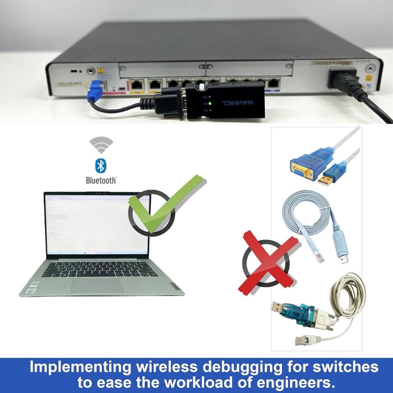 Alt view image 2 of 7 - Bluetooth Serial Adapter RS232 to RJ45 use to Replace The USB to RS232 Serial Adapter,Wireless Bluetooth Communication Module,Replace The USB RJ45 Cable and 9-pin USB Adapter(WF610 Pro)