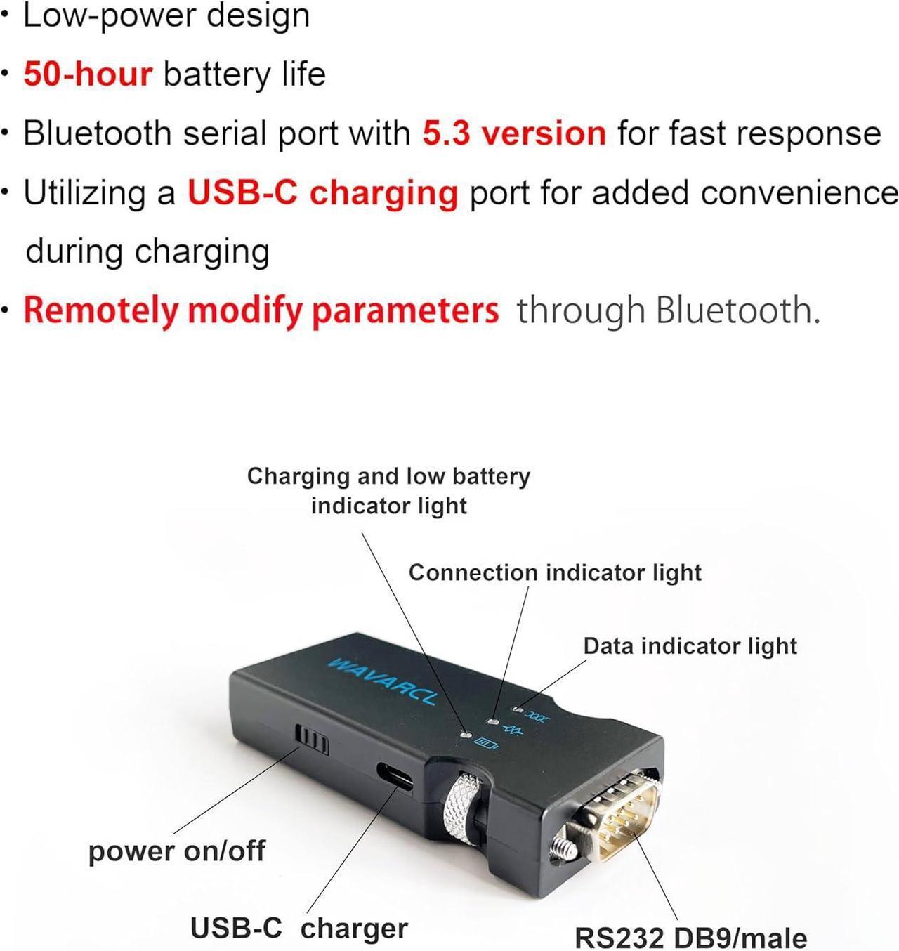 Alt view image 6 of 7 - Bluetooth Serial Adapter RS232 to RJ45 use to Replace The USB to RS232 Serial Adapter,Wireless Bluetooth Communication Module,Replace The USB RJ45 Cable and 9-pin USB Adapter(WF610 Pro)