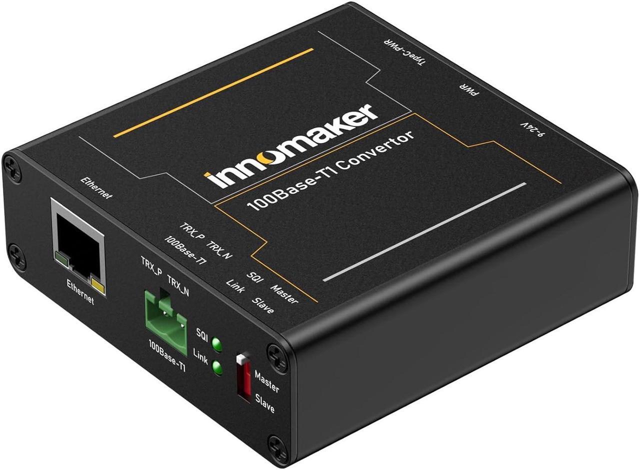 Main image of 100BASE Ethernet Media Converter Device 2-Wire Ethernet 100BASE-T1 to Fast 100BASE-TX Automotive IEEE Compliant with 100Mbit/s Fullduplex Transmit