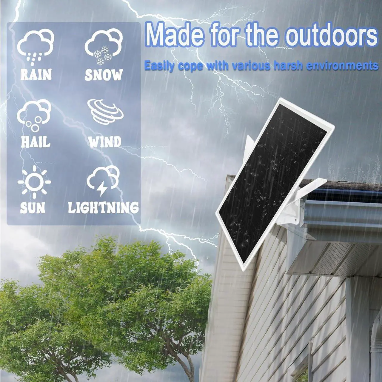 Alt view image 4 of 6 - Premium Solar-Powered WiFi Extender Signal Booster, Outdoor Waterproof, Extends Coverage Up to 500ft, Wireless Repeater with LAN Port, 300Mbps, Perfectly Compatible with 2.4G WiFi Routers