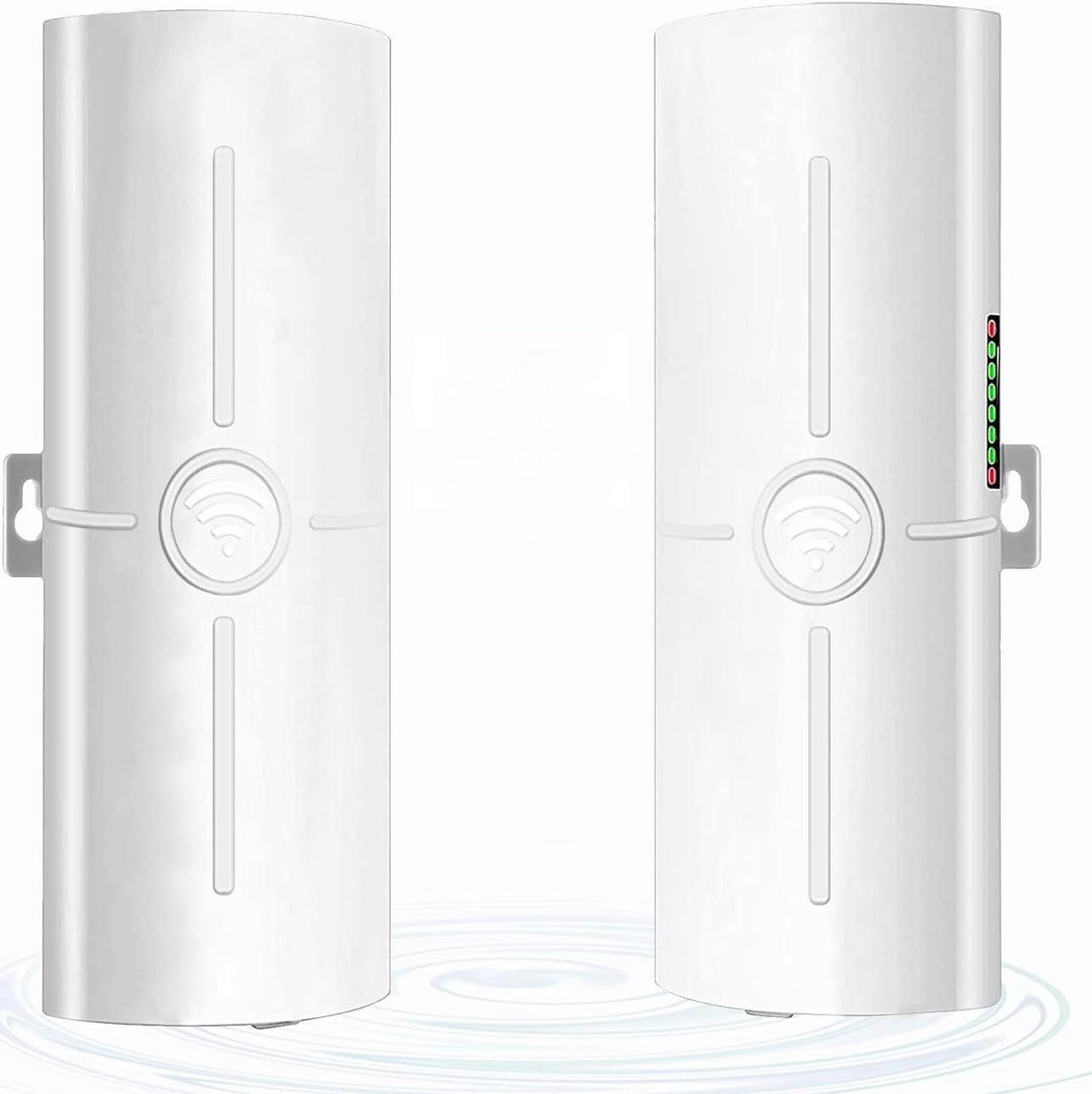 Main image of Point to Point Wireless Bridge Outdoor,Starlink Internet Kit Satellite Complete Set,5.8G 3KM High-Speed Ethernet,100/1000Mbps RJ45 LAN Port,14dBi High-Gain Antenna,IP65,Waterproof,2-Pack