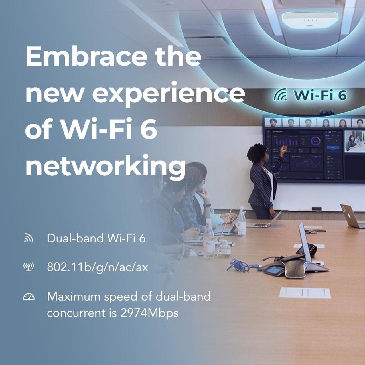 Alt view image 5 of 7 - InHand Networks EAP600 Enterprise Access Point Indoor Wi-Fi6 AP, Cloud Managed