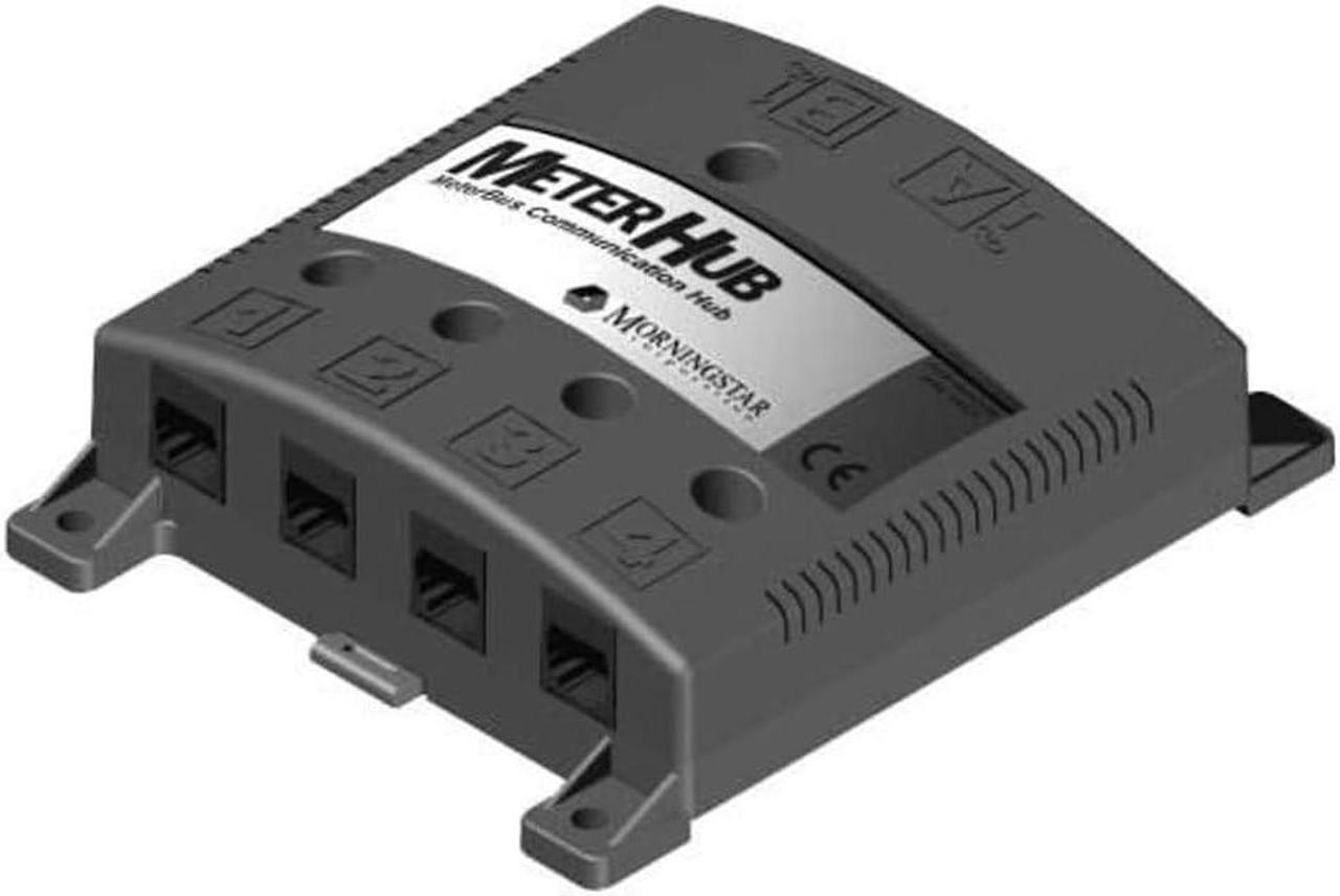 Alt view image 6 of 6 - Morningstar MeterHub (HUB-1) - Enables up to 15 Morningstar Products, Meters, and Accessories to Connect Over a Single MeterBus Network - Wall or DIN Rail Mounting, Features 5 Status LED Indicators