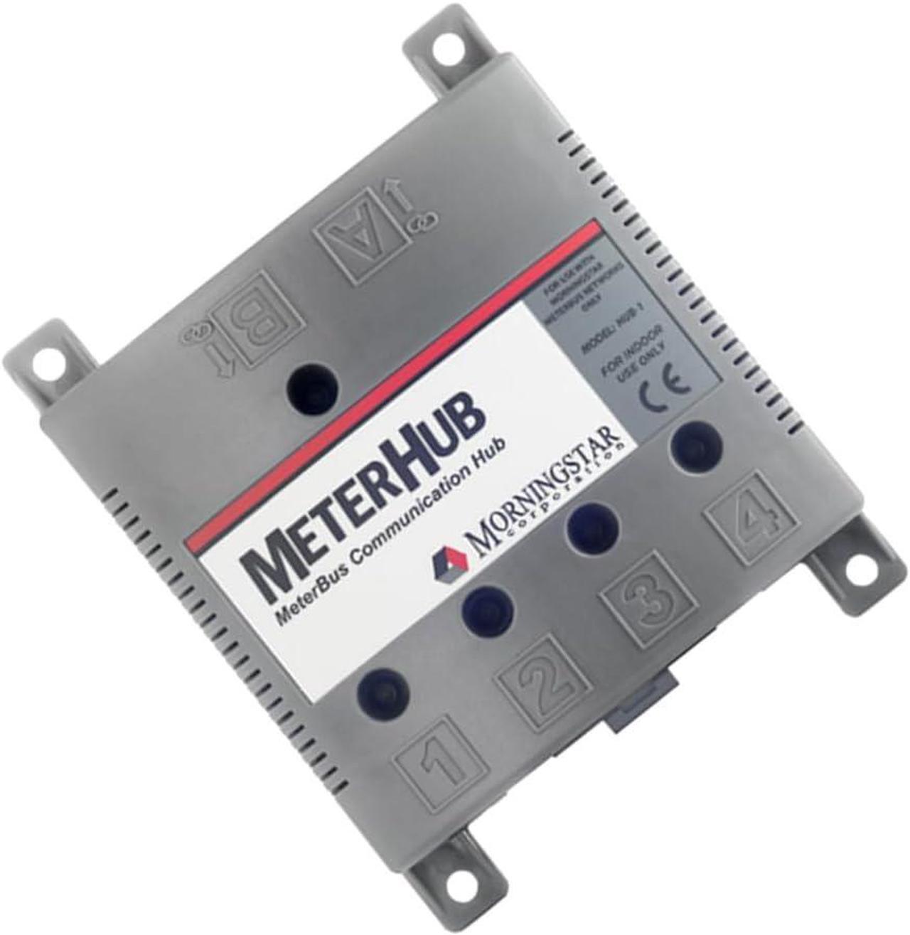 Alt view image 3 of 6 - Morningstar MeterHub (HUB-1) - Enables up to 15 Morningstar Products, Meters, and Accessories to Connect Over a Single MeterBus Network - Wall or DIN Rail Mounting, Features 5 Status LED Indicators