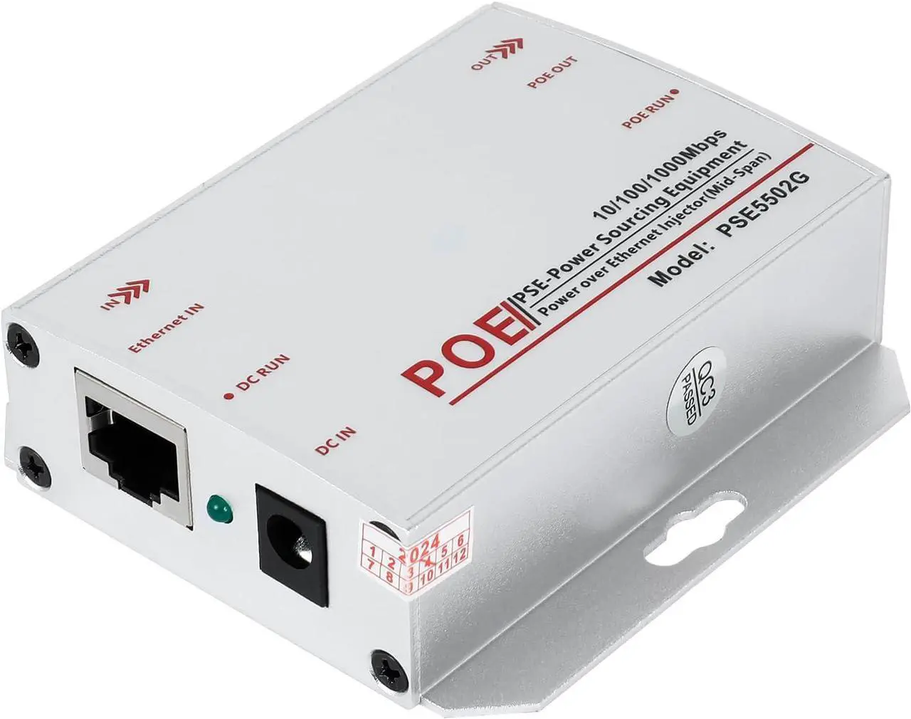 Main image of Gigabit Industrial 30W PoE+ Injector, Convert Low Voltage DC 12-48V Input to 48V PoE Output, IEEE802.3af/at, DIN-Rail & Wall Mount Injector for Different Scenario (PSE5502G)
