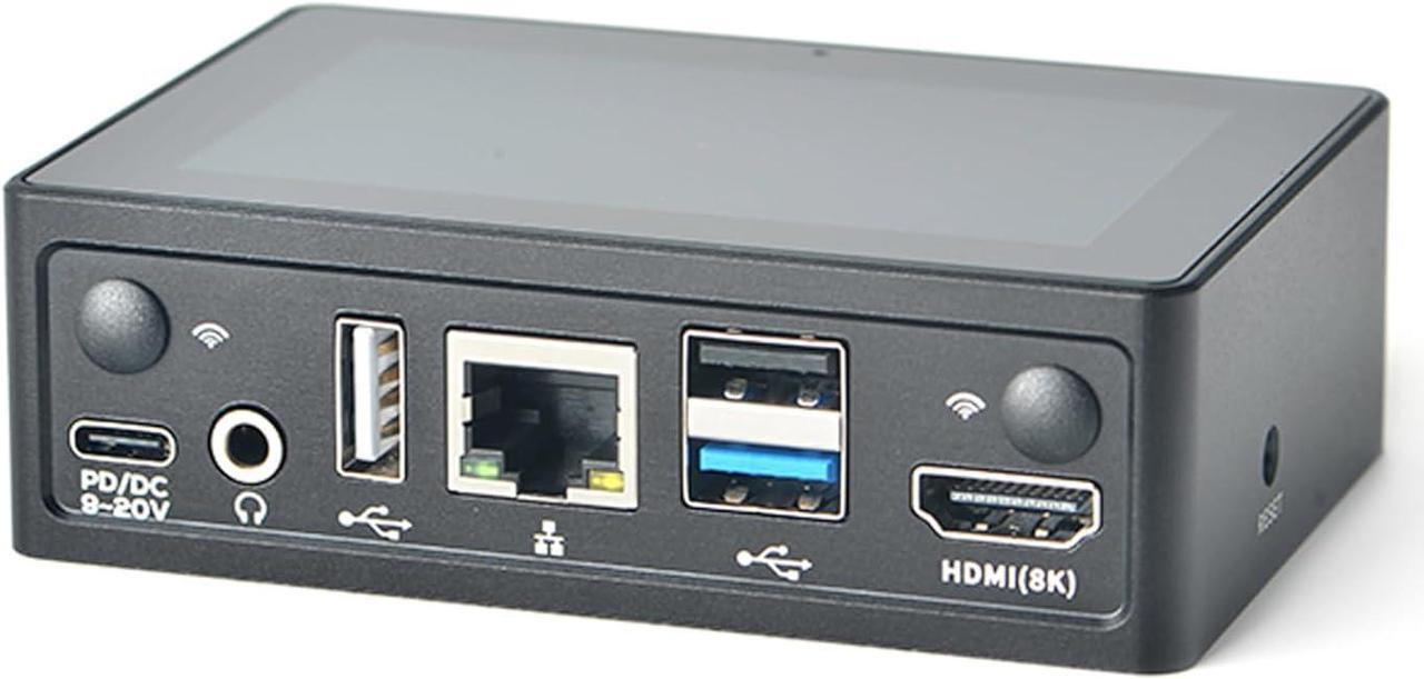 Alt view image 2 of 7 - FriendlyElec NanoPi M6 Computer Mini Router OpenWRT, LPDDR5 4GB/16GB/32GB RAM, 6Tops NPU Mali-G610 GPU RK3588S SoC, for NAS, Smart Gateway and 8K Video Playing, Support Debian Ubuntu (4GB with LCD)