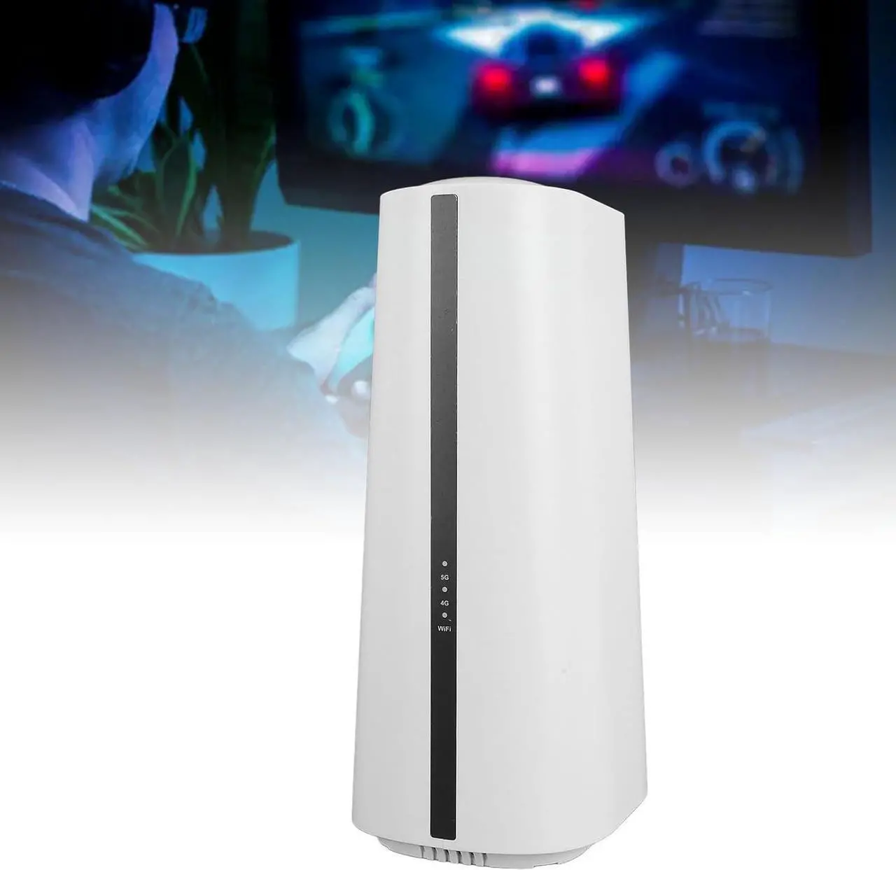 Alt view image 6 of 7 - 5G CPE Router with SIM Card Slot, 5G NR NSA SA Dual Band Home Router with Built in Antennas, Wire Less Internet Router for Home Office Indoor, 64 Users Support (US Plug 100 to