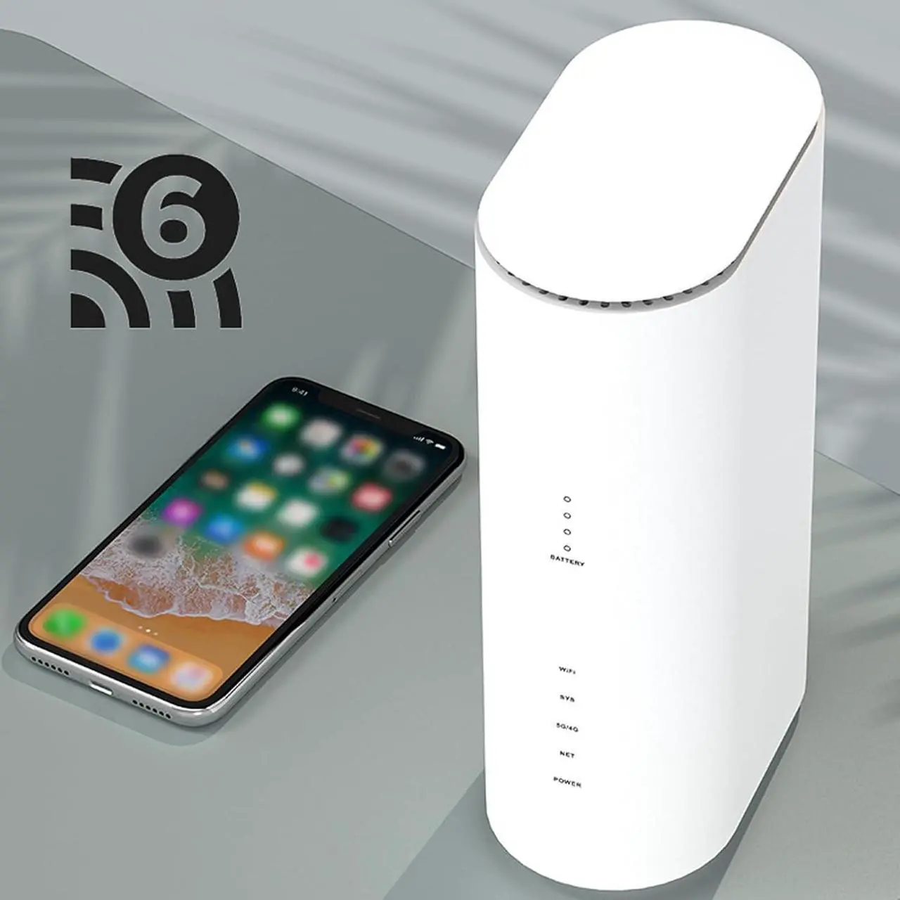 Alt view image 6 of 7 - 5G CPE Router with SIM Card Slot, 5G Mobile Hotspot, 5G Modem, Portable Device for Travel, Dual Band Internet Router, Gigabit Ethernet Router for Office, Home, Indoor (US)
