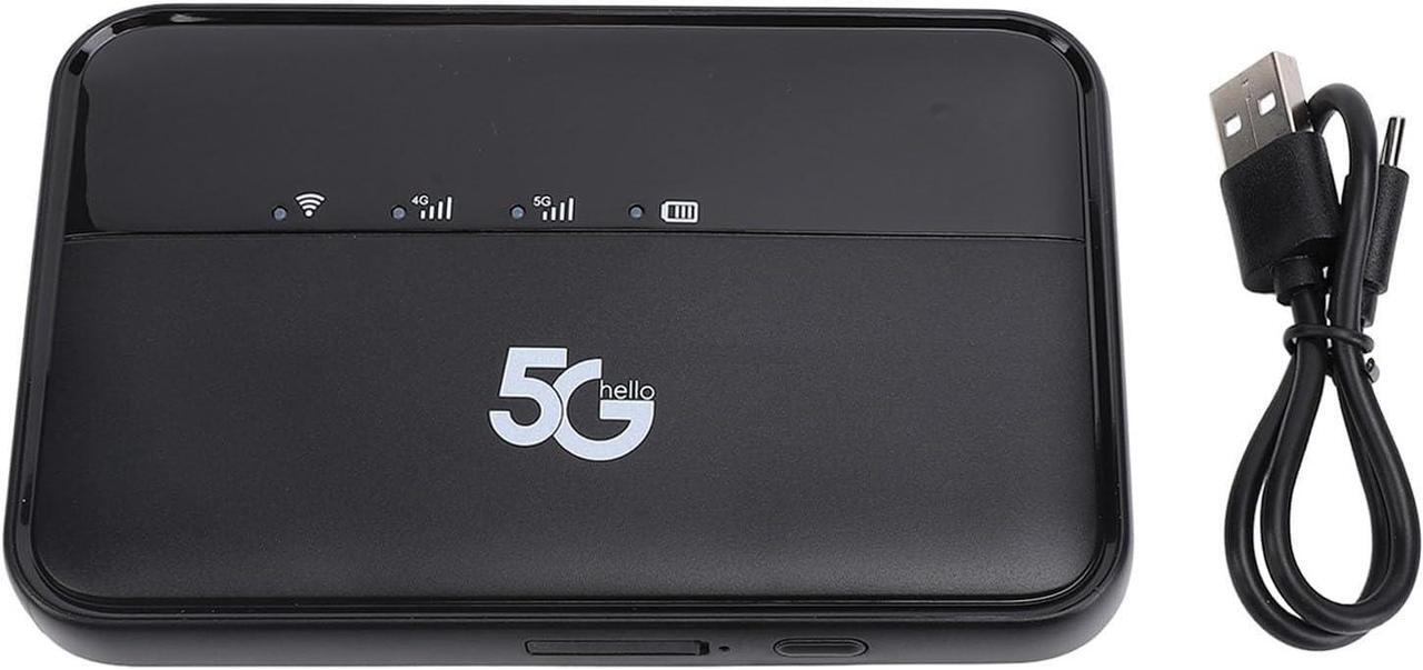 Alt view image 6 of 7 - 5G Mobile Hotspot, Up to 2.77Gbps Unlocked Portable Internet Router, IP54 Waterproof 10000mAh Travel Hotspot with LED Indicator for Travel Camping