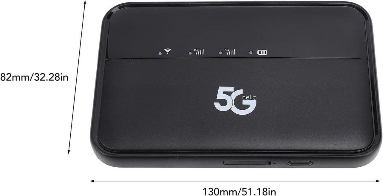Alt view image 7 of 7 - 5G Mobile Hotspot, Up to 2.77Gbps Unlocked Portable Internet Router, IP54 Waterproof 10000mAh Travel Hotspot with LED Indicator for Travel Camping