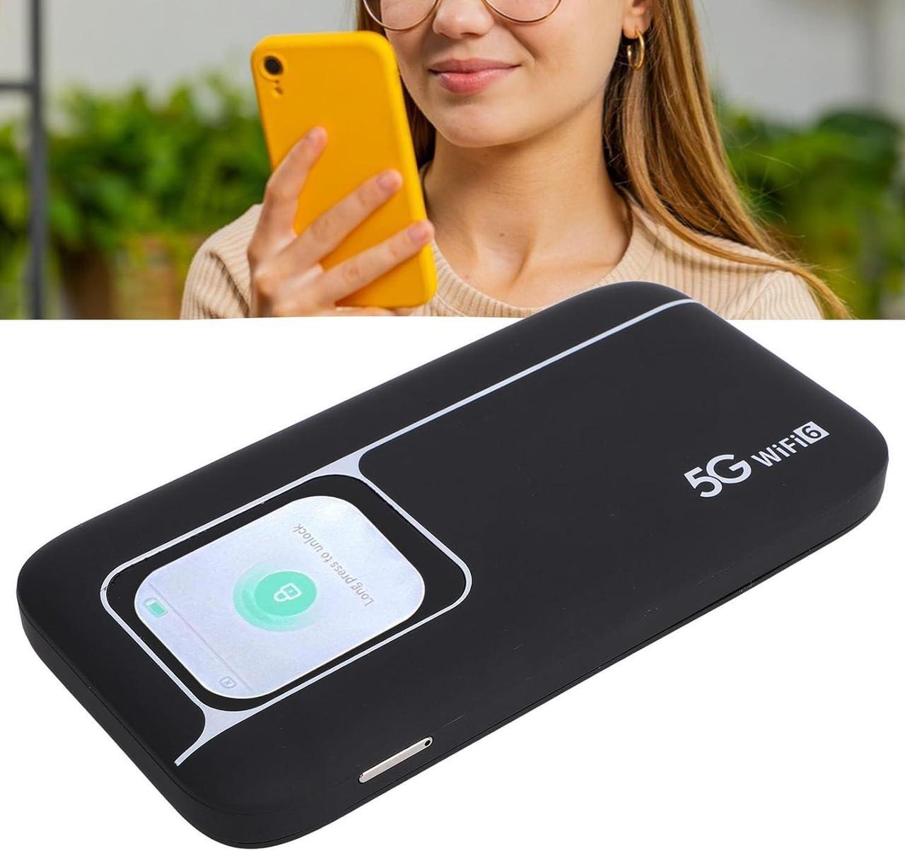 Alt view image 4 of 7 - 5G MiFI Mobile Hotspot, Mobile High Speed Hotspot Router, Connects Up to 16 Devices, Pocket MiFI with 2.01 Inch Screen, Portable Travel MiFI Device, for Travel Business