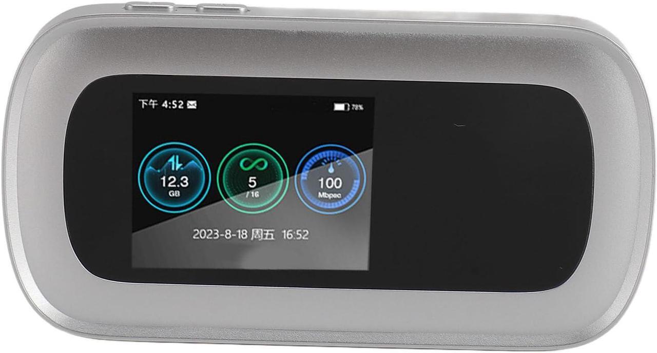 Main image of Fockety 5G 4G LTE Mobile Hotspot, 2.5in Color Screen Octa Core CPU WiFi6 16 Users 10000mAh Internet Router Devices with SIM Card Slot for Android 11, Modem Router for Travel, Camping