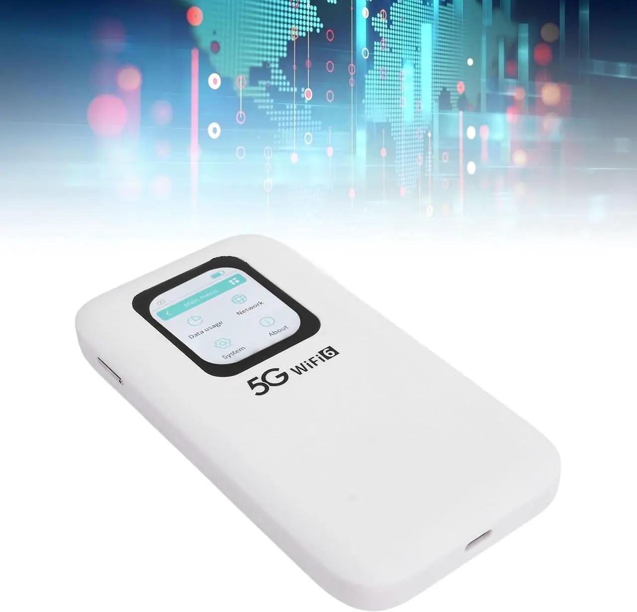 Alt view image 5 of 7 - 5G Mobile Hotspot, Portable Mobile Hotspot Router with Nano Sim Card Slot Connects Up to 16 Devices WiFi6 Mobile Hotspot with 2.01in Touch Screen for Travel