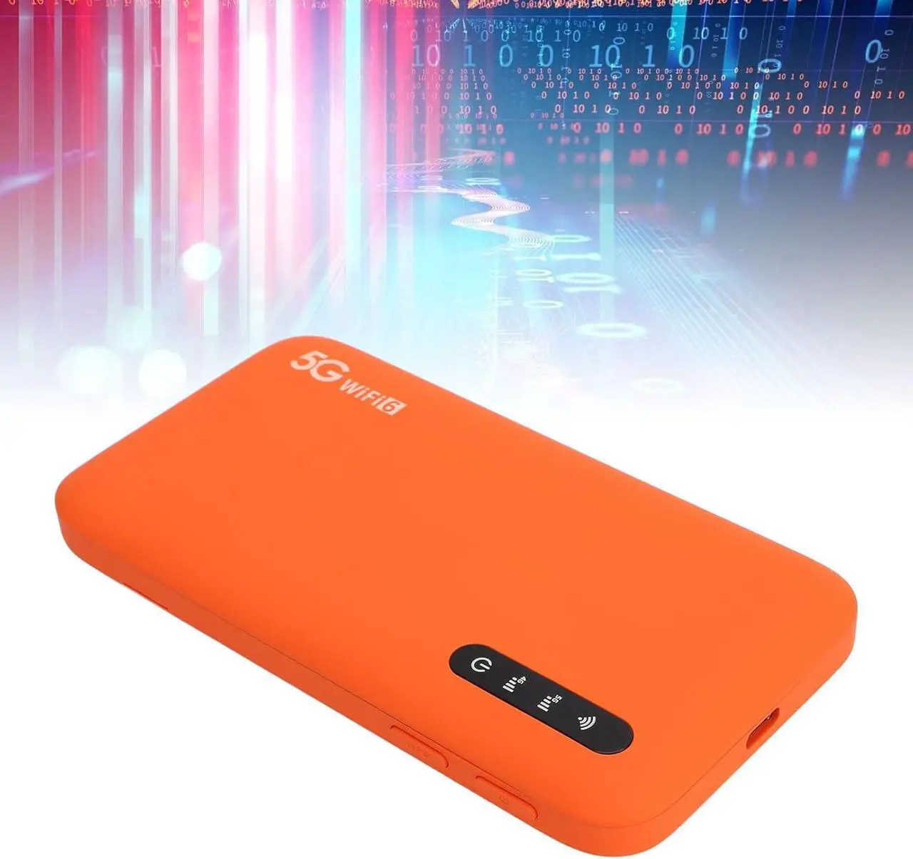 Alt view image 4 of 7 - 5G Mobile Wi Fi Hotspot, 2.77Gbps High Speed, Double Band Wi Fi6, Support 16 Devices, Portable Hotspot Router with SIM Card Slot, 6100mAh Battery Wi Fi Hotspot for Travel