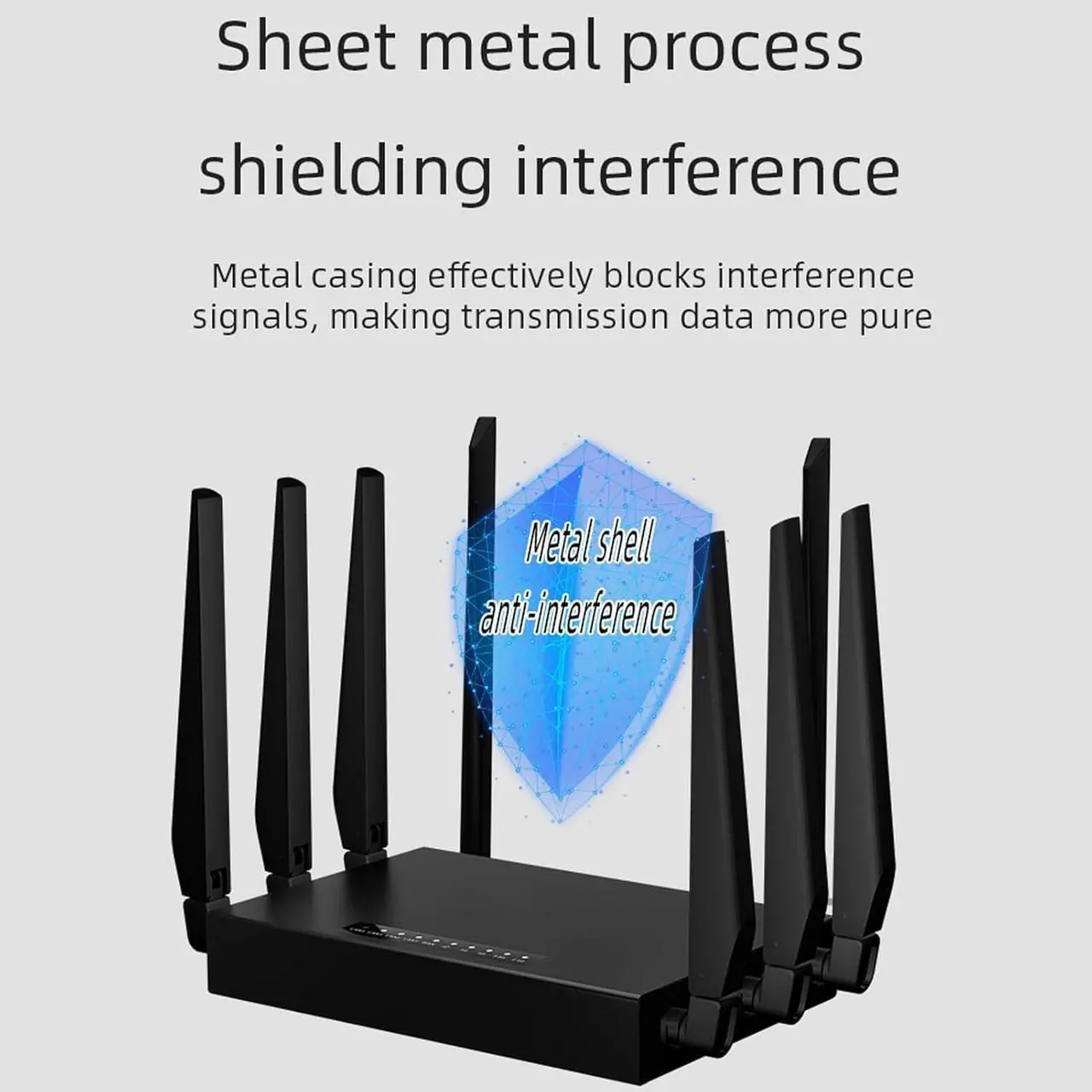 Alt view image 5 of 7 - 5G CPE Router with SIM Card Slot High Speed WiFi6 Gigabit Ethernet Network Router 8 Antennas for Home Office RV Travel (US Plug)